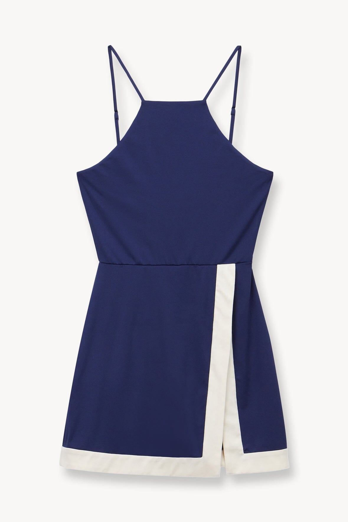 STAUD TOP SPIN DRESS NAVY IVORY - 1