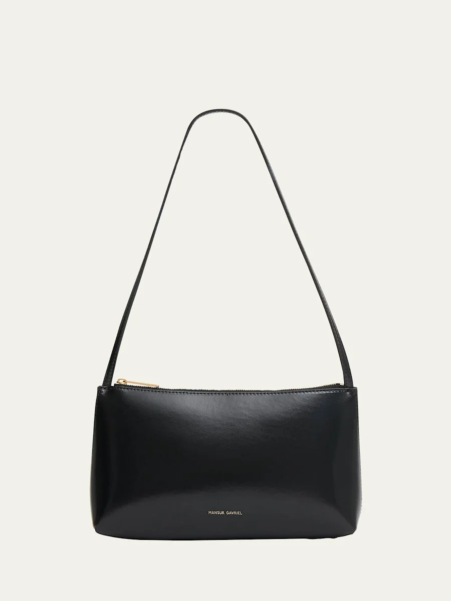 Gaia Zip Leather Shoulder Bag - 1