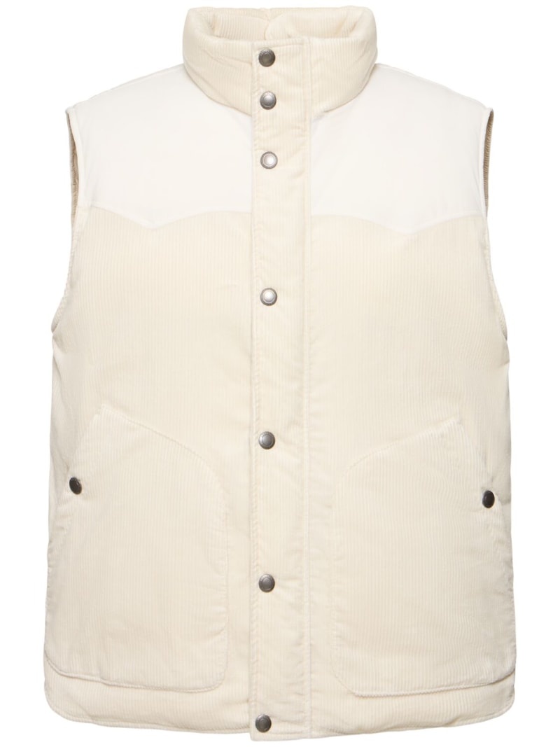 Padded corduroy vest - 1