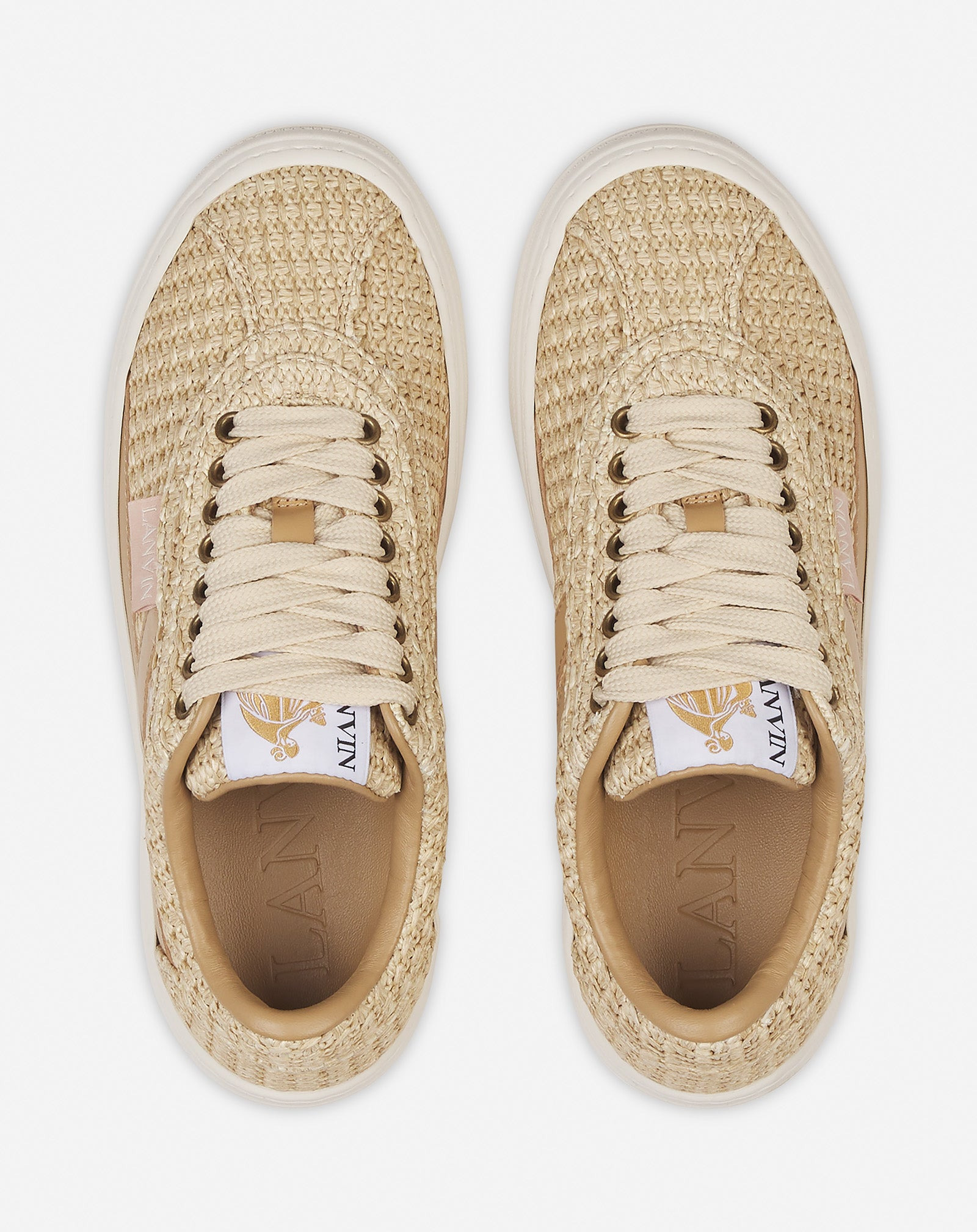 LANVIN CASH RAFFIA SNEAKERS - 3