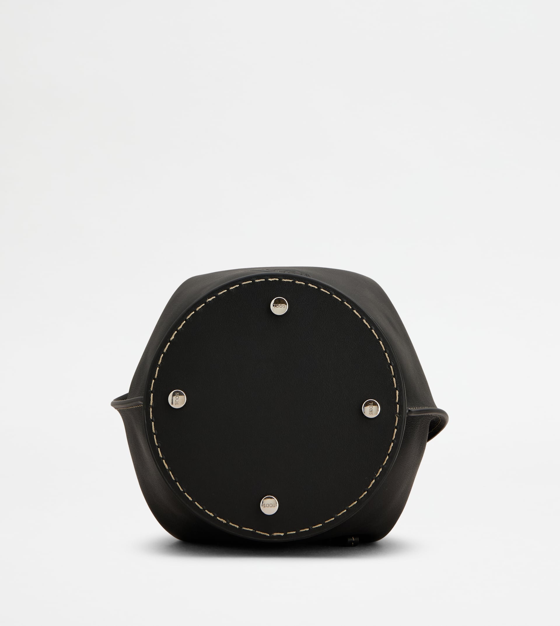 BUCKET BAG IN LEATHER MINI - BLACK - 3