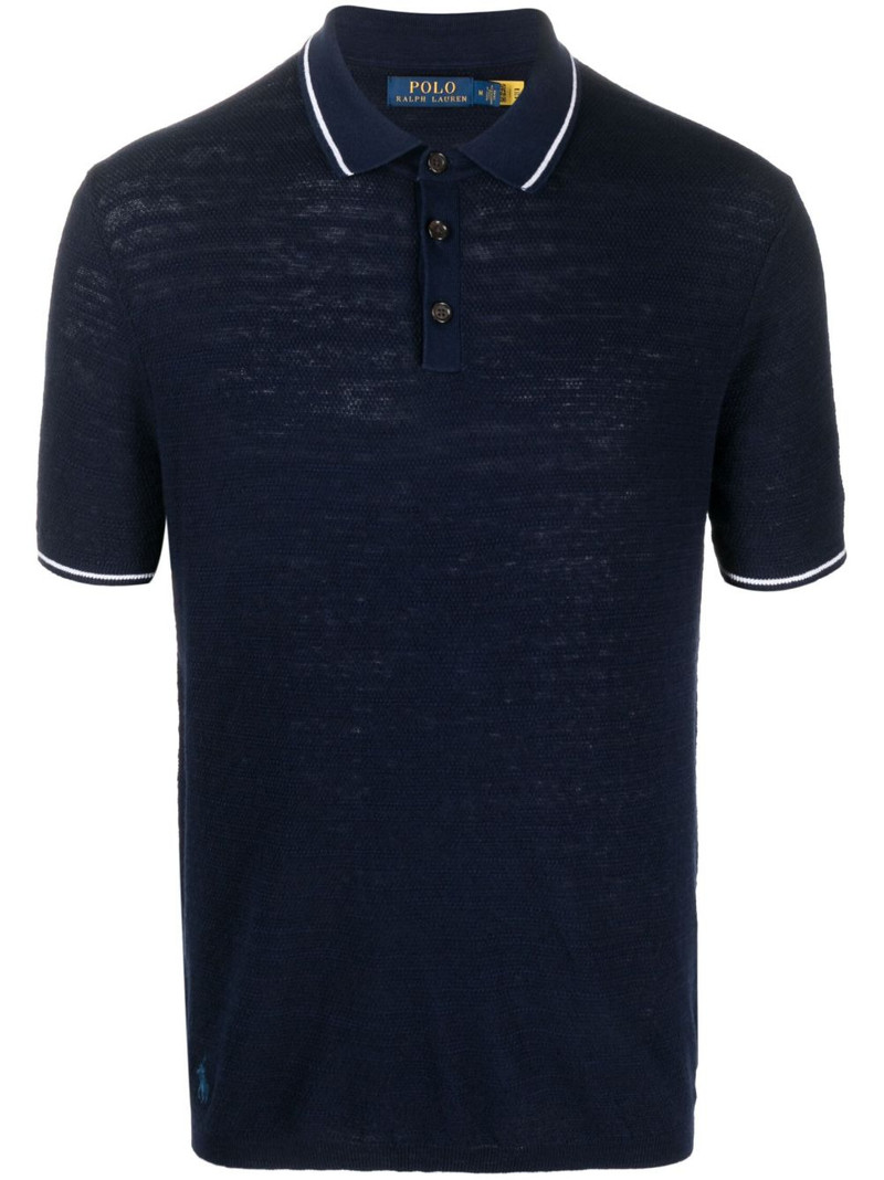 logo-embroidered short-sleeve polo shirt 1