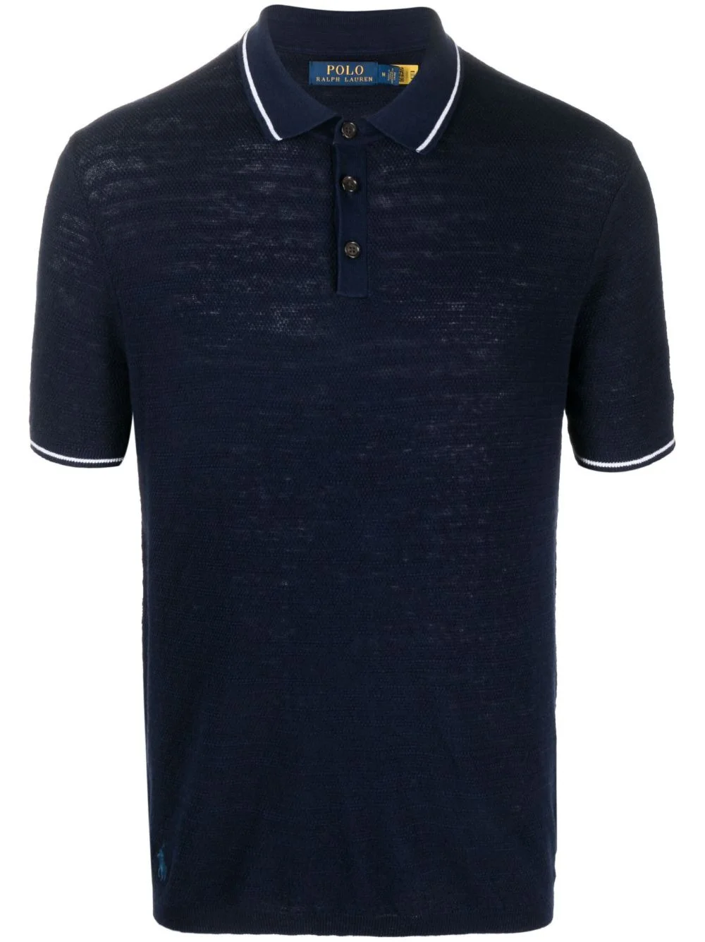logo-embroidered short-sleeve polo shirt - 1