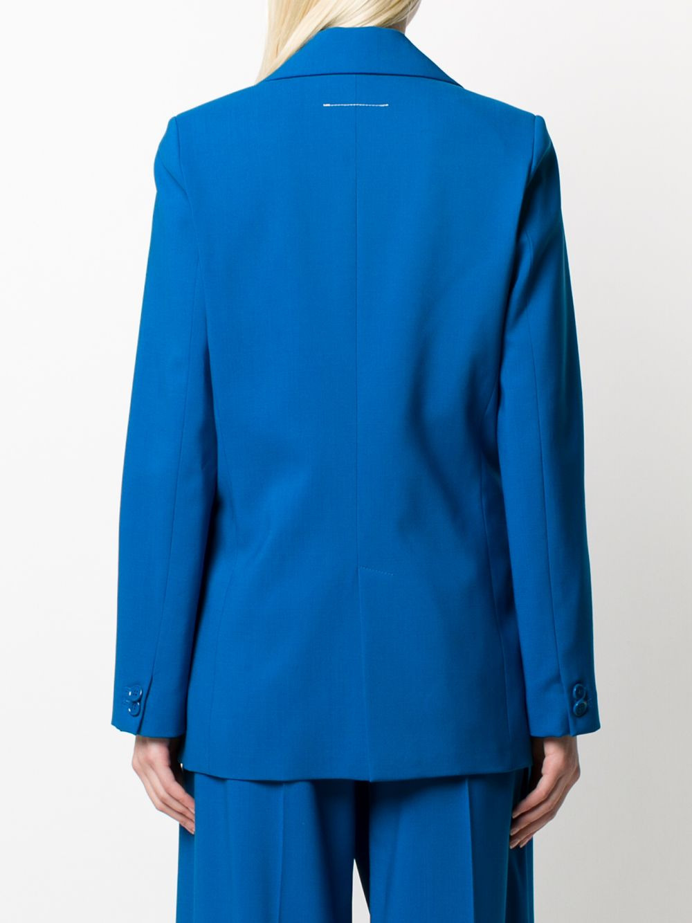 contrast lapel blazer - 4