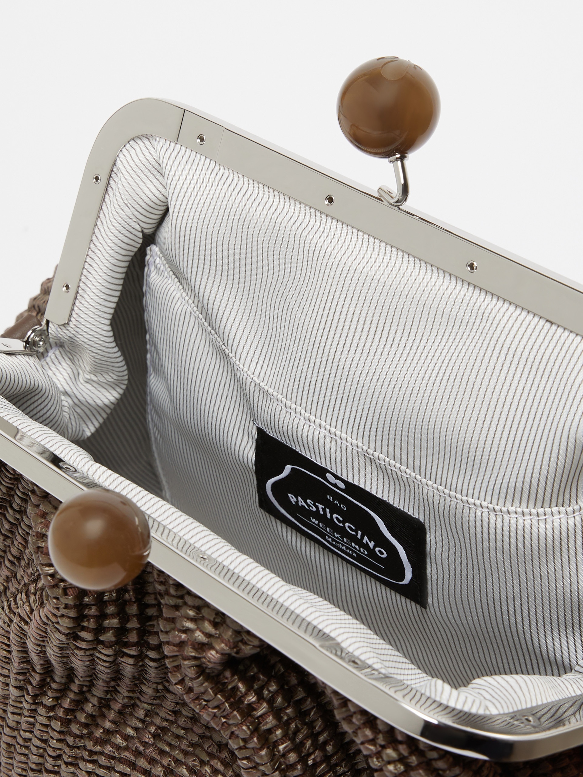 FORTUNA Medium raffia-effect Pasticcino bag - 6