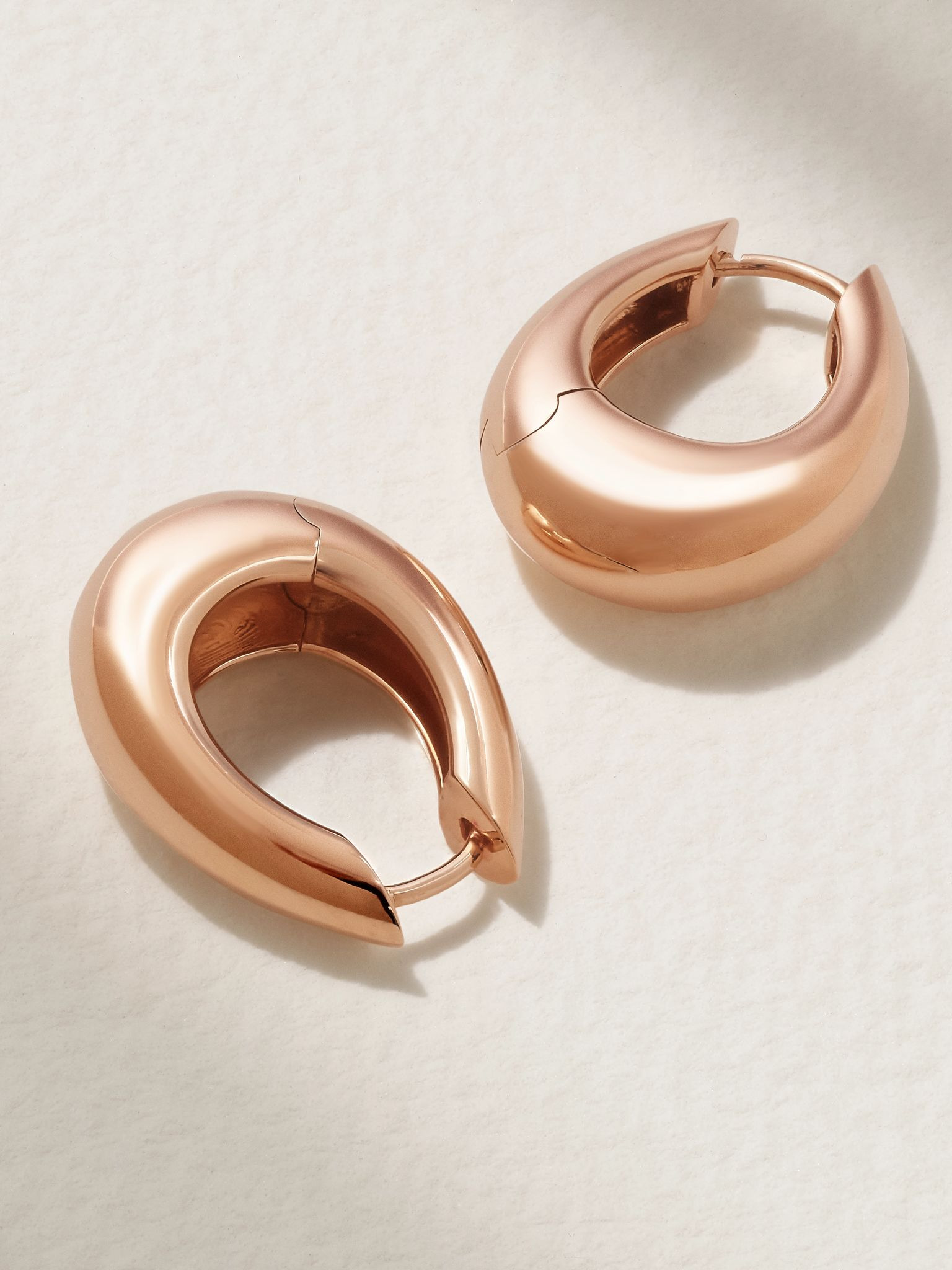Chakra Icon 18-karat rose gold hoop earrings Gold - 3
