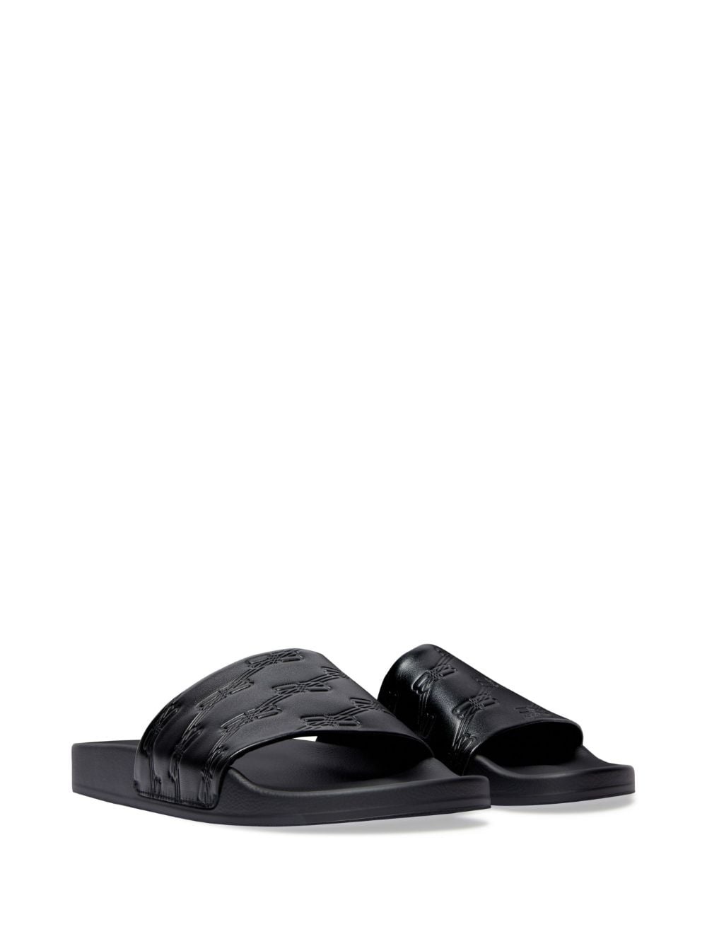 BB-monogram leather pool slides - 2