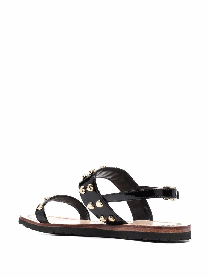 heart-stud flat sandals 3