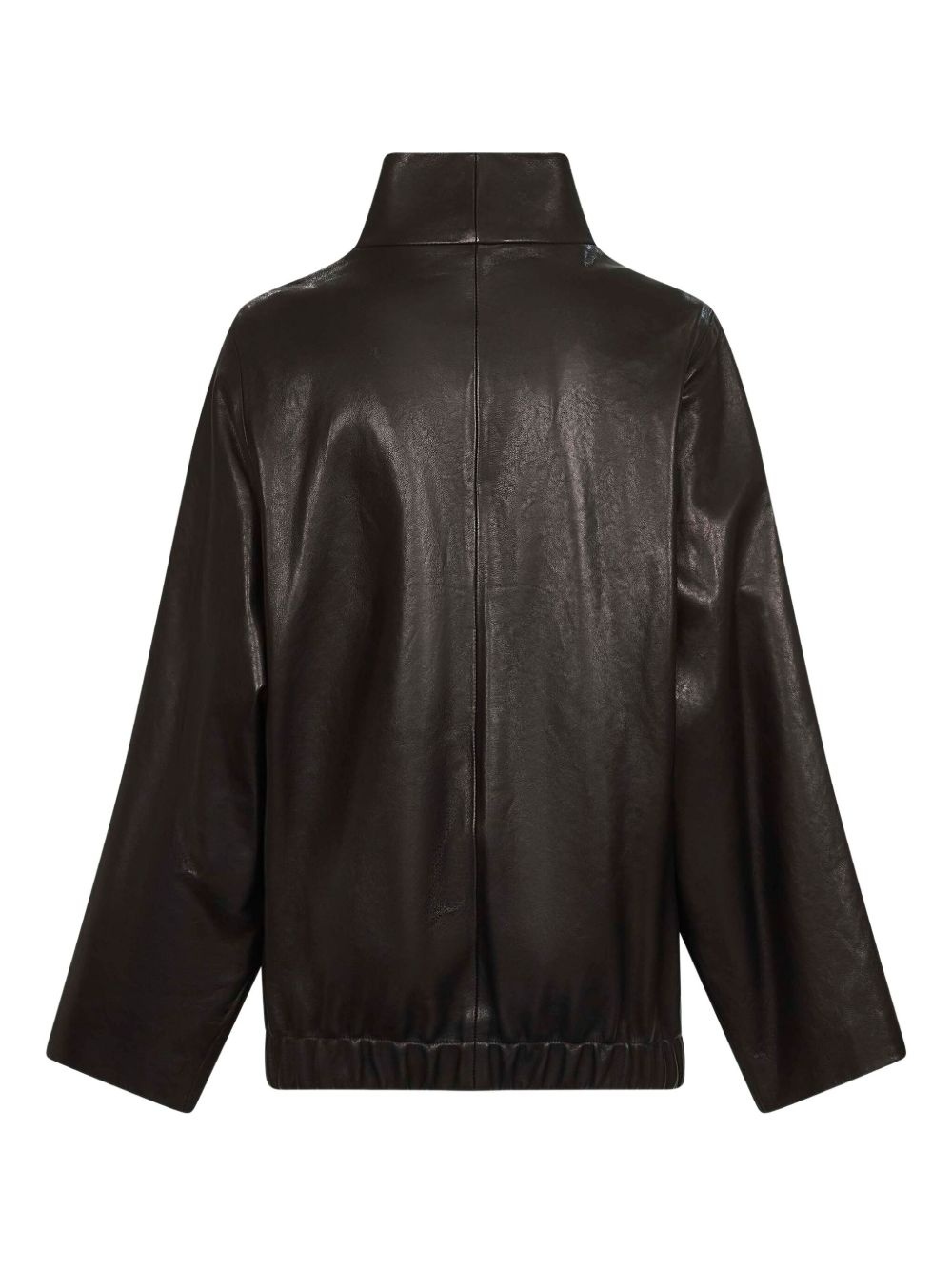 high-collar zip-front jacket - 2