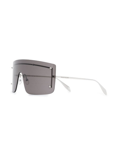 Alexander McQueen logo-engraved frameless sunglasses outlook