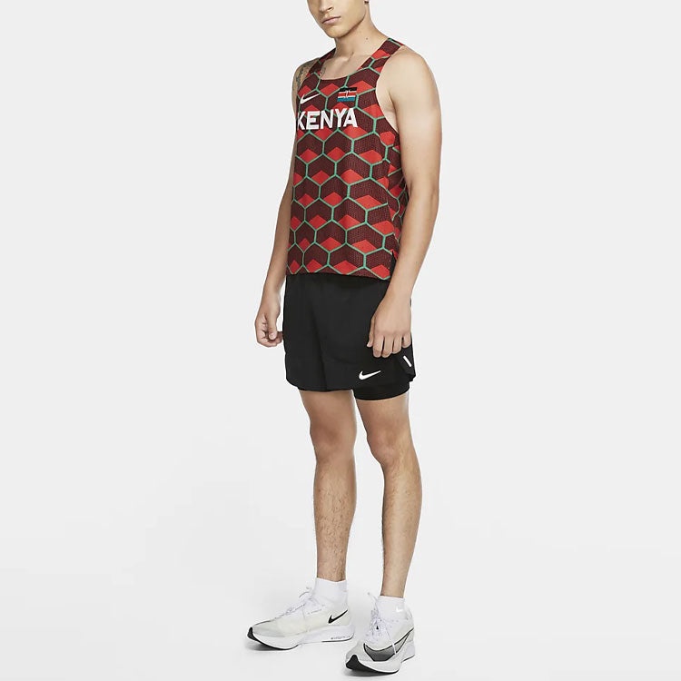 Nike AeroSwift Team Kenya Training Running Sports Vest Red CV0372-673 - 3