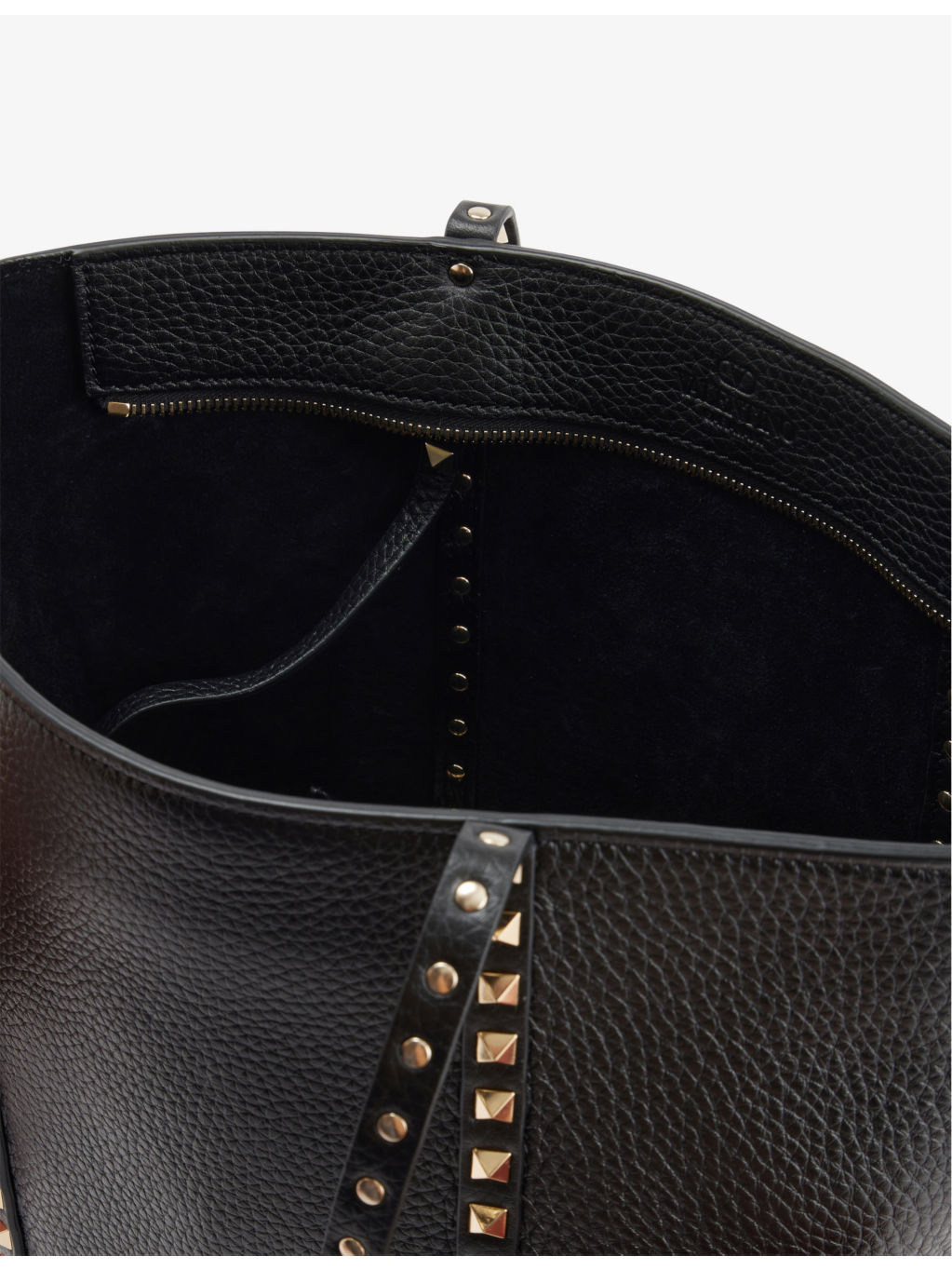 Rockstud grained-leather tote bag - 5
