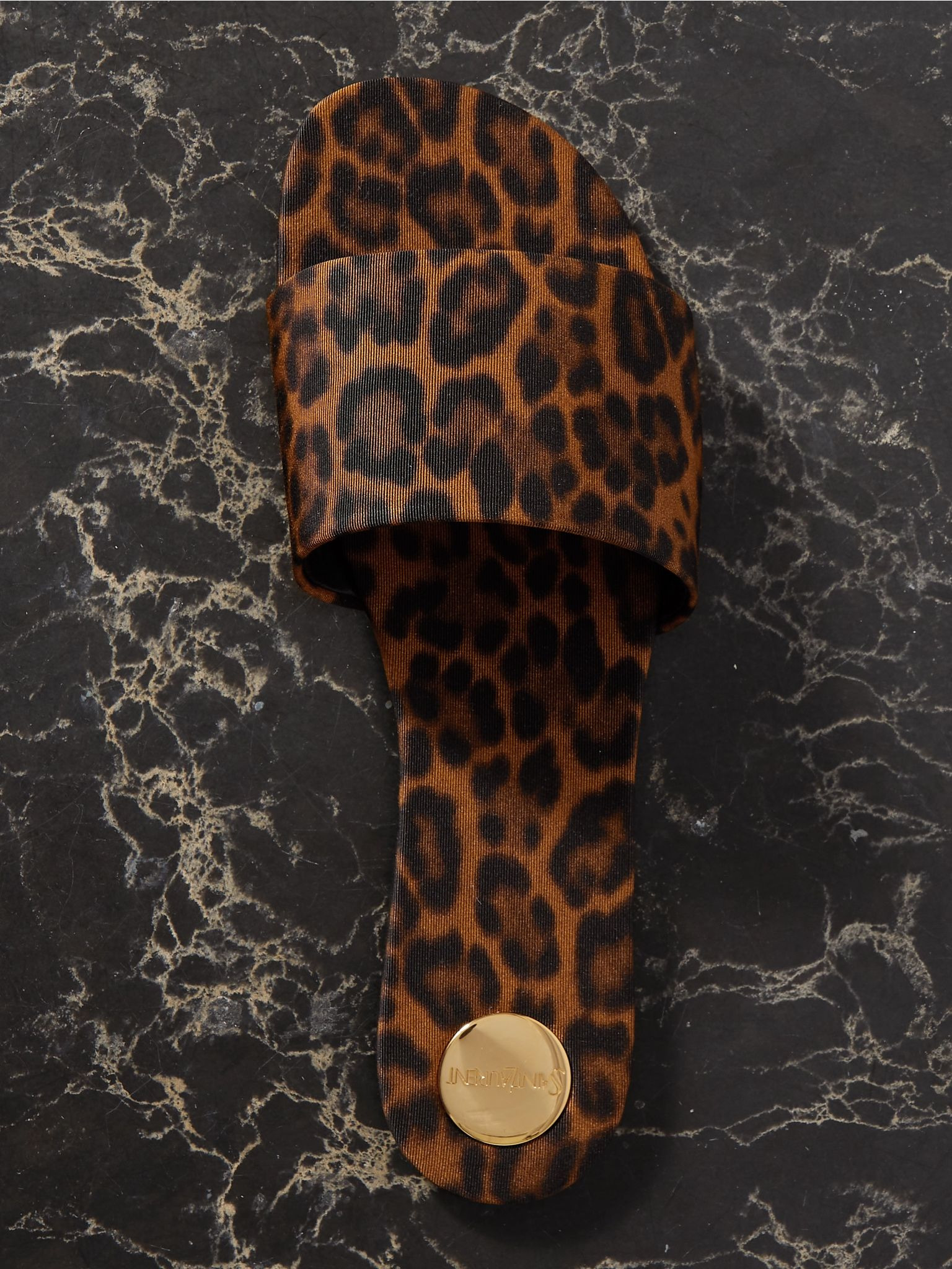Carlyle leopard-print grosgrain sandals Brown - 5