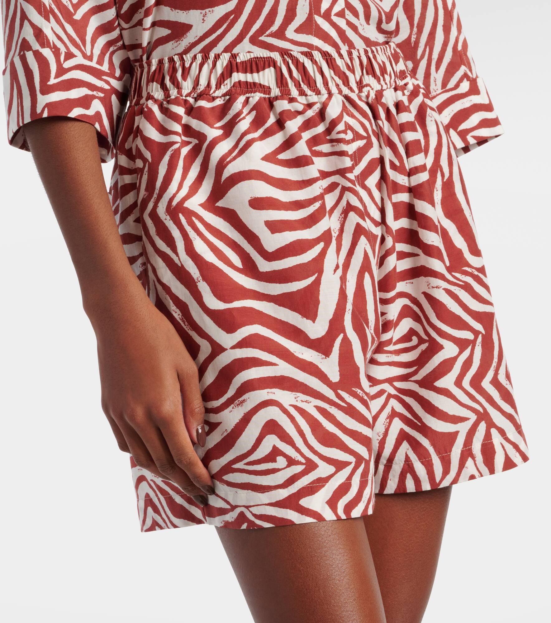 Cotton and silk shorts - 4