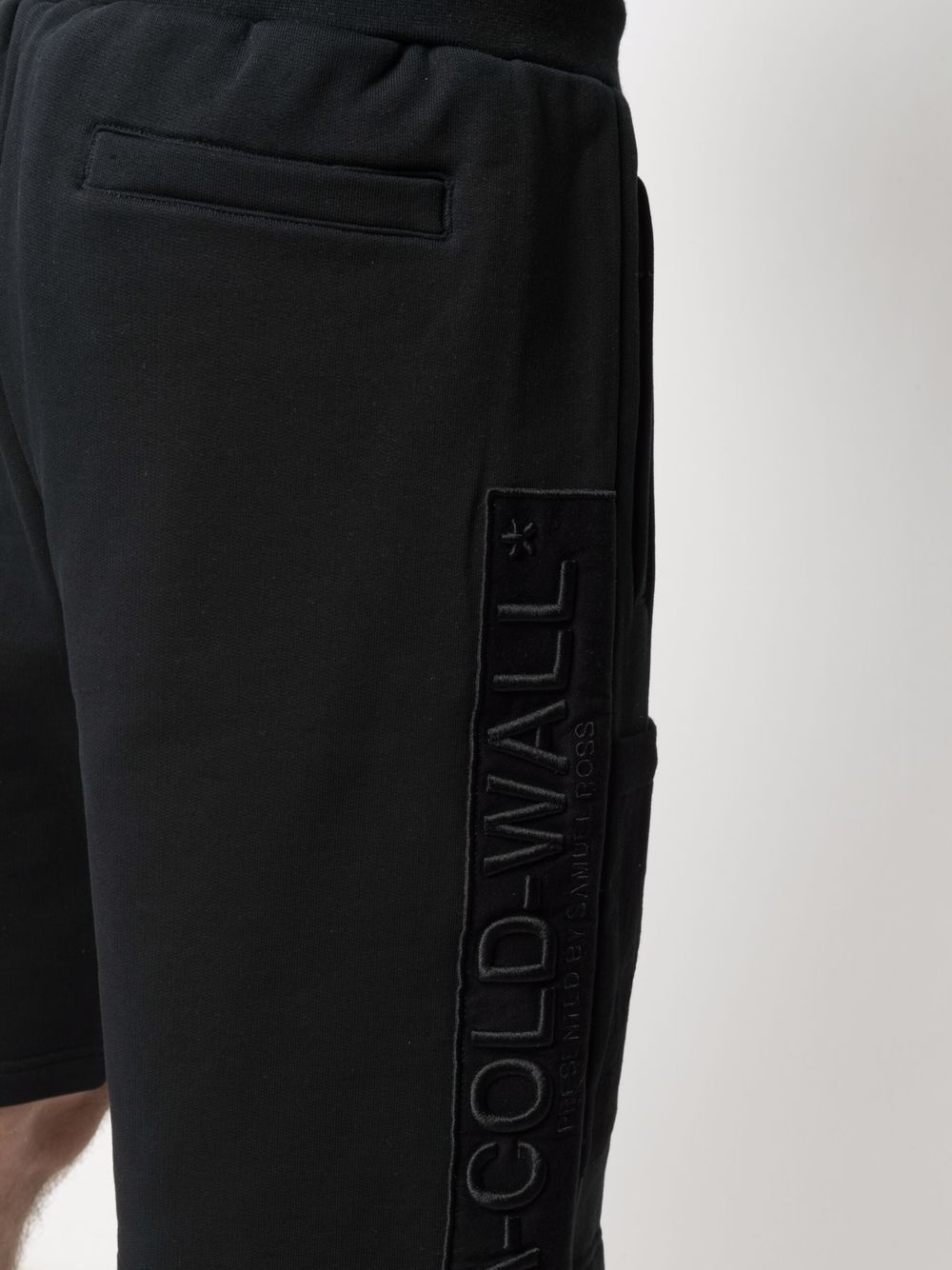 logo-embroidered cotton shorts - 5