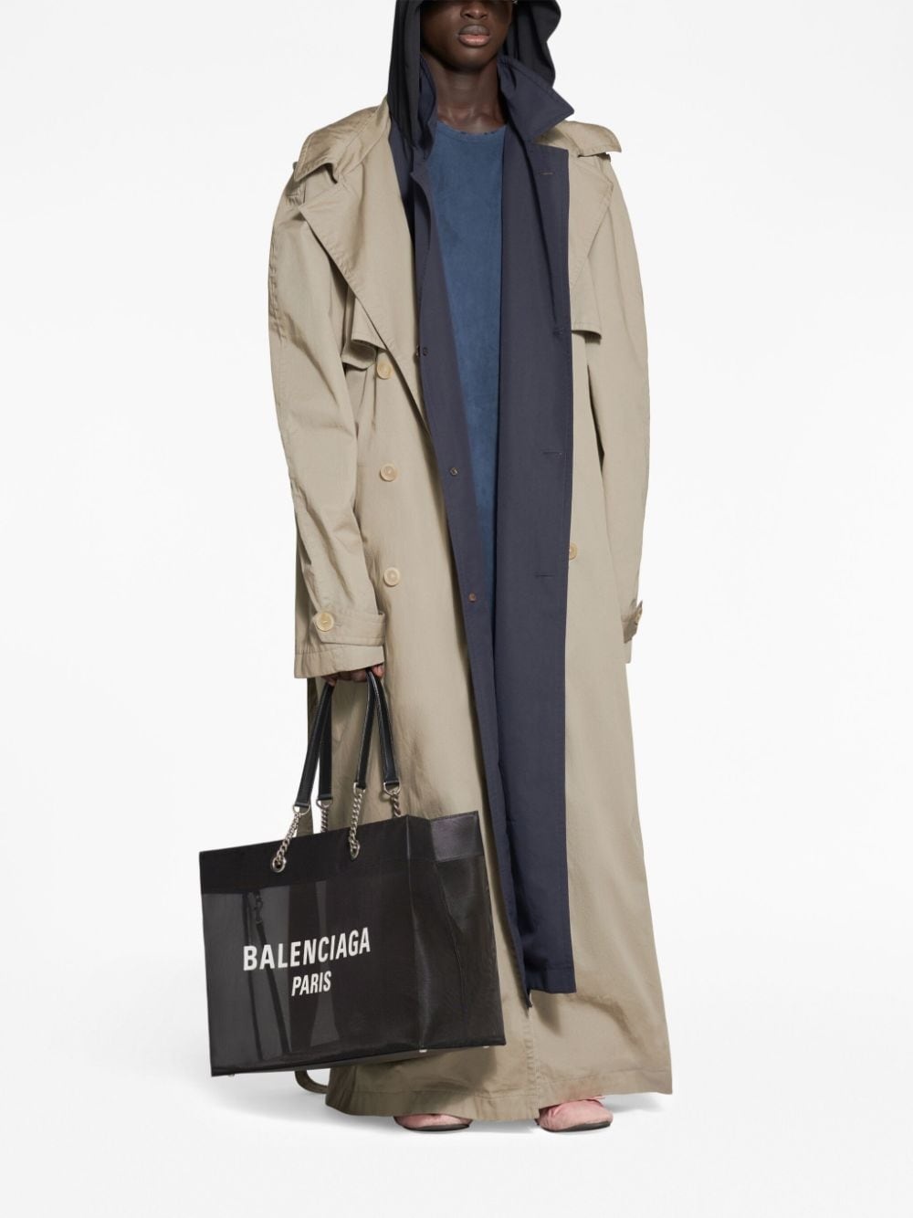 BALENCIAGA Paris All In layered trench coat REVERSIBLE