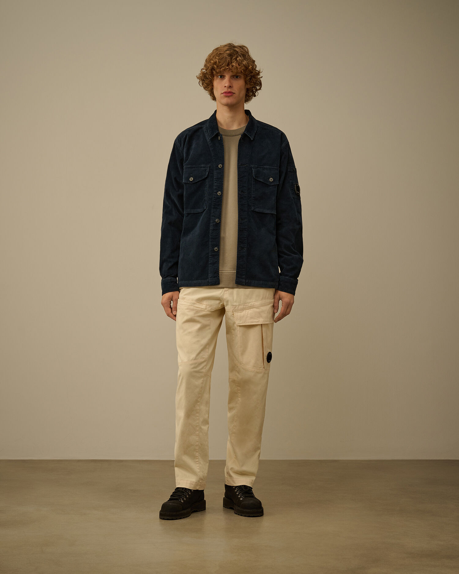 Corduroy Lens Button Overshirt - 2
