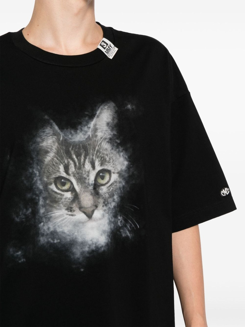 cat printed T-shirt 5