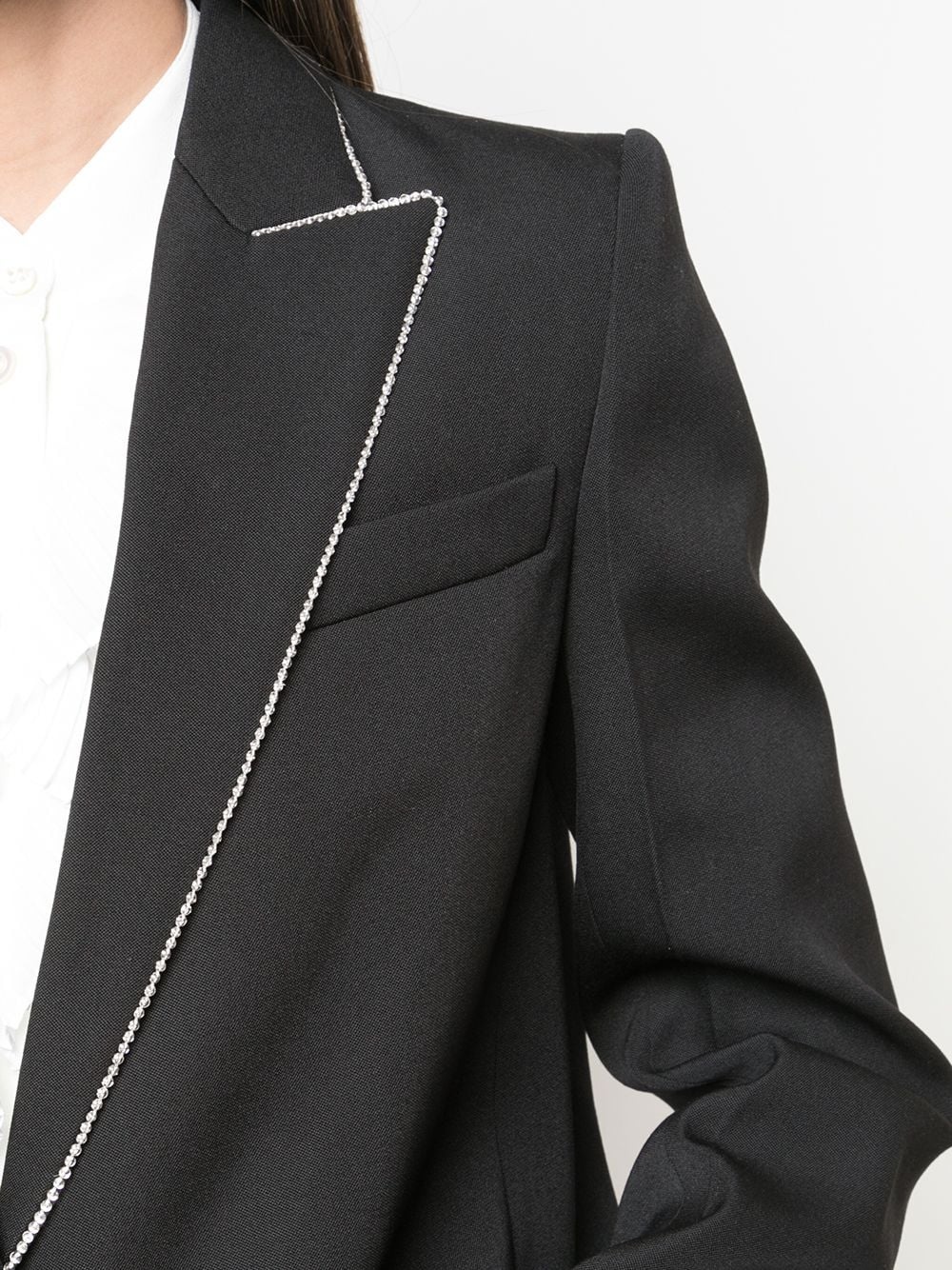 embellished lapel blazer - 5