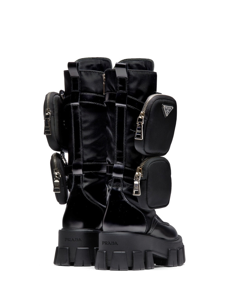 Monolith leather and nylon boots 5
