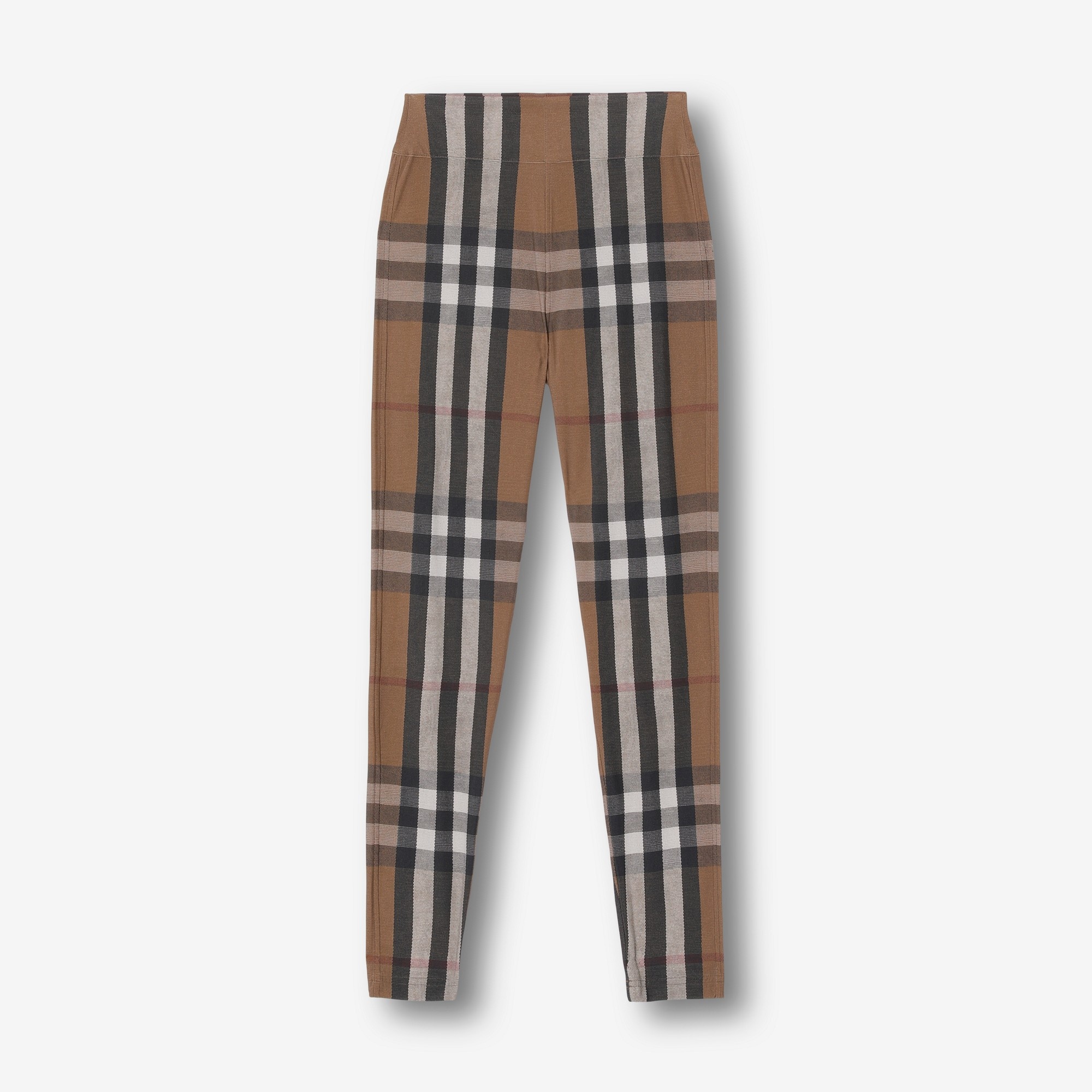 Checked stretch-jersey leggings