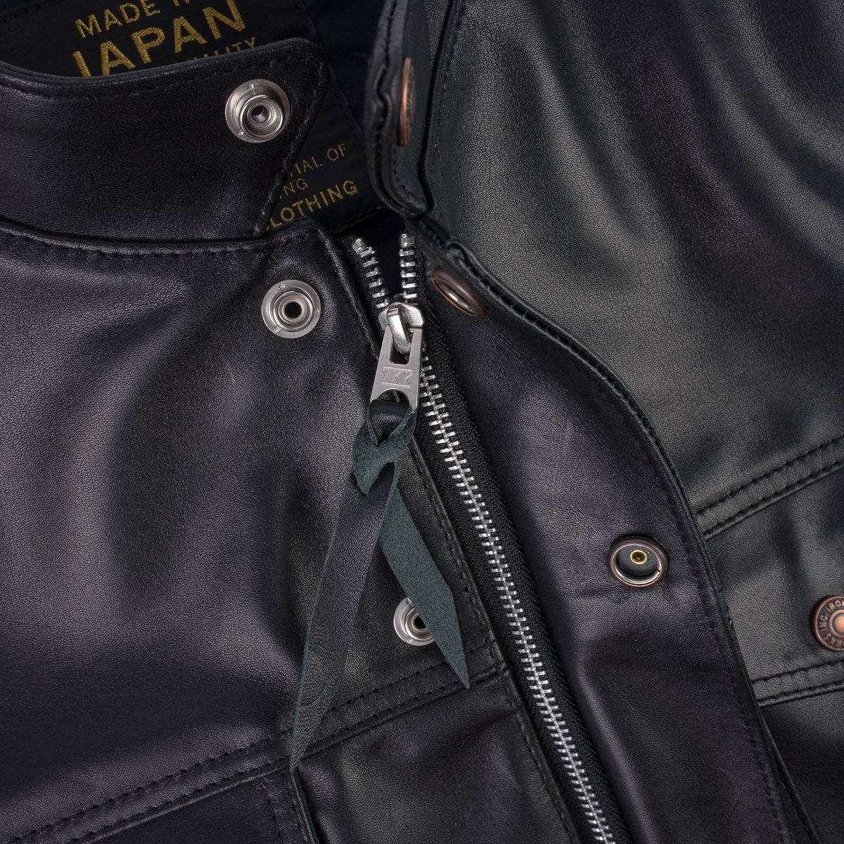 IHV-45-BLK Japanese Steerhide Modified Type III Vest - Black - 12