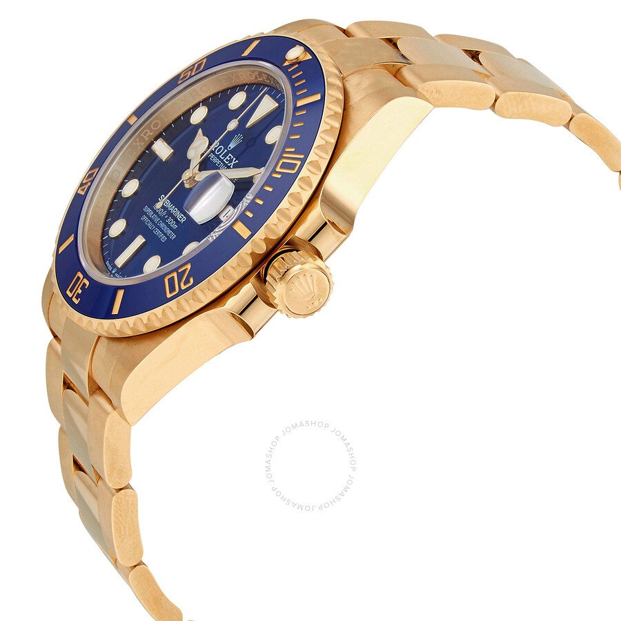 Rolex Submariner Blue Dial 18K Yellow Gold Oyster Bracelet Automatic Men's Watch 126618LBBLSO - 2