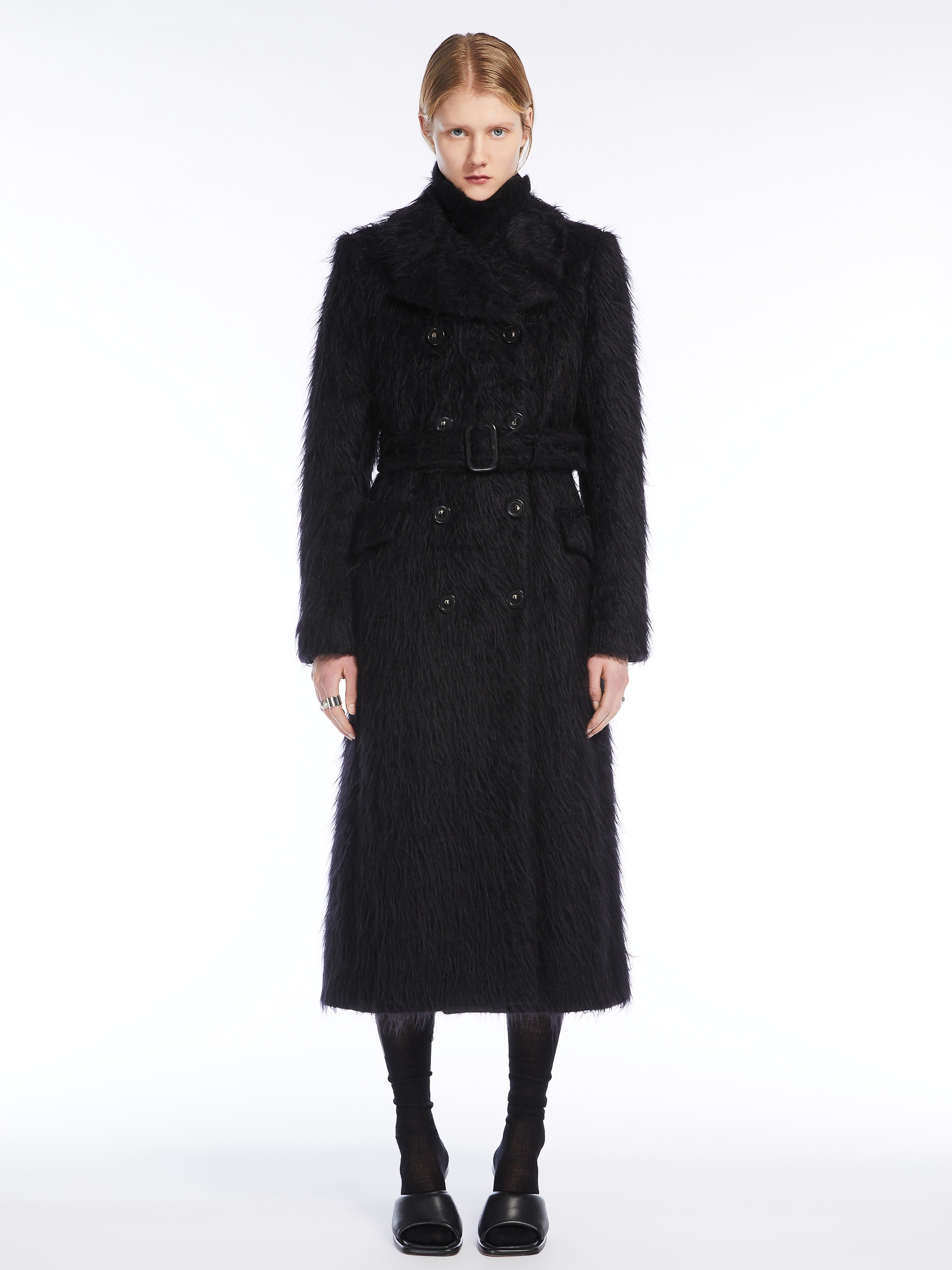 MODICO Double-breasted coat in long-pile fabric - 3