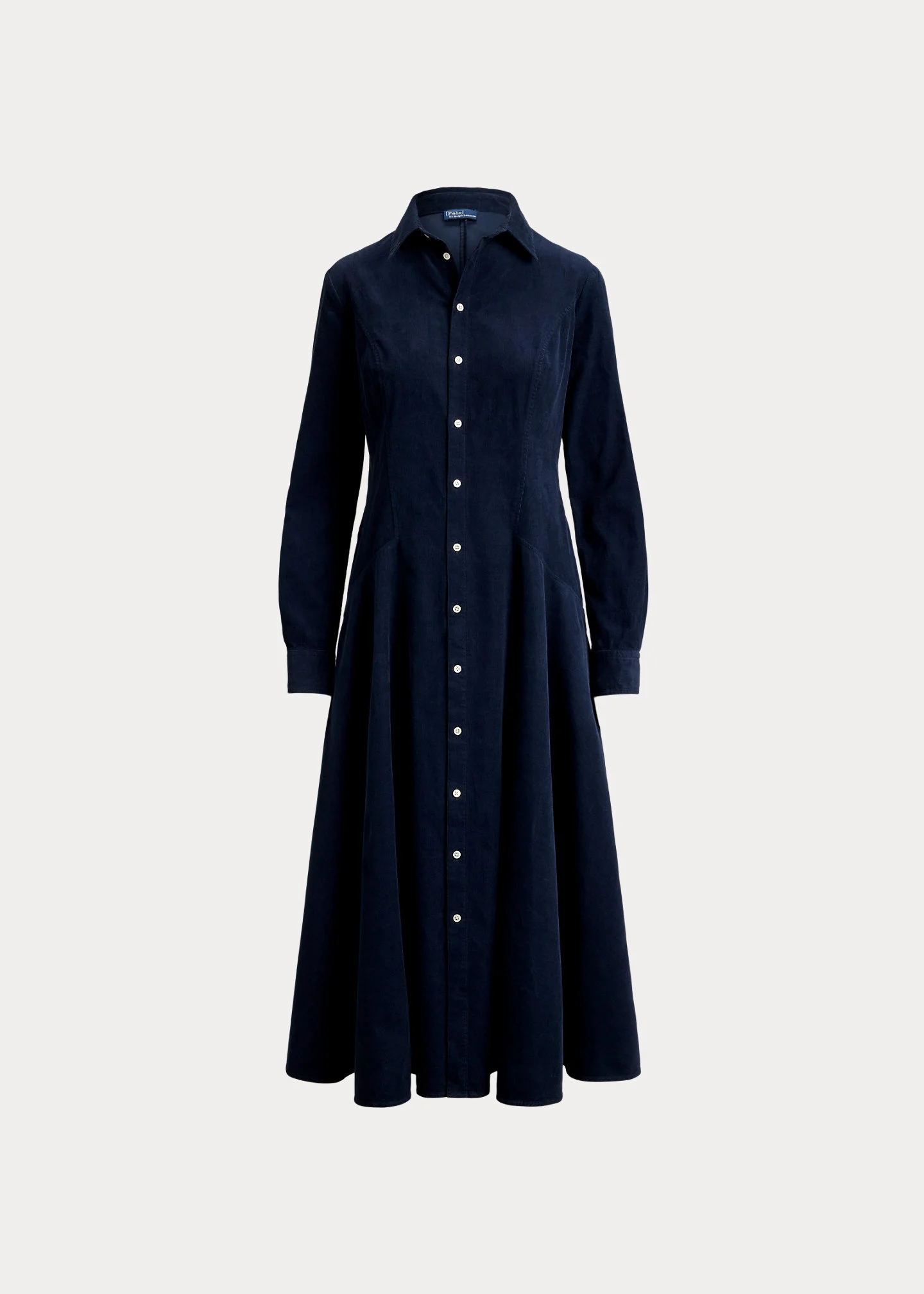 Corduroy A-Line Shirtdress - 1