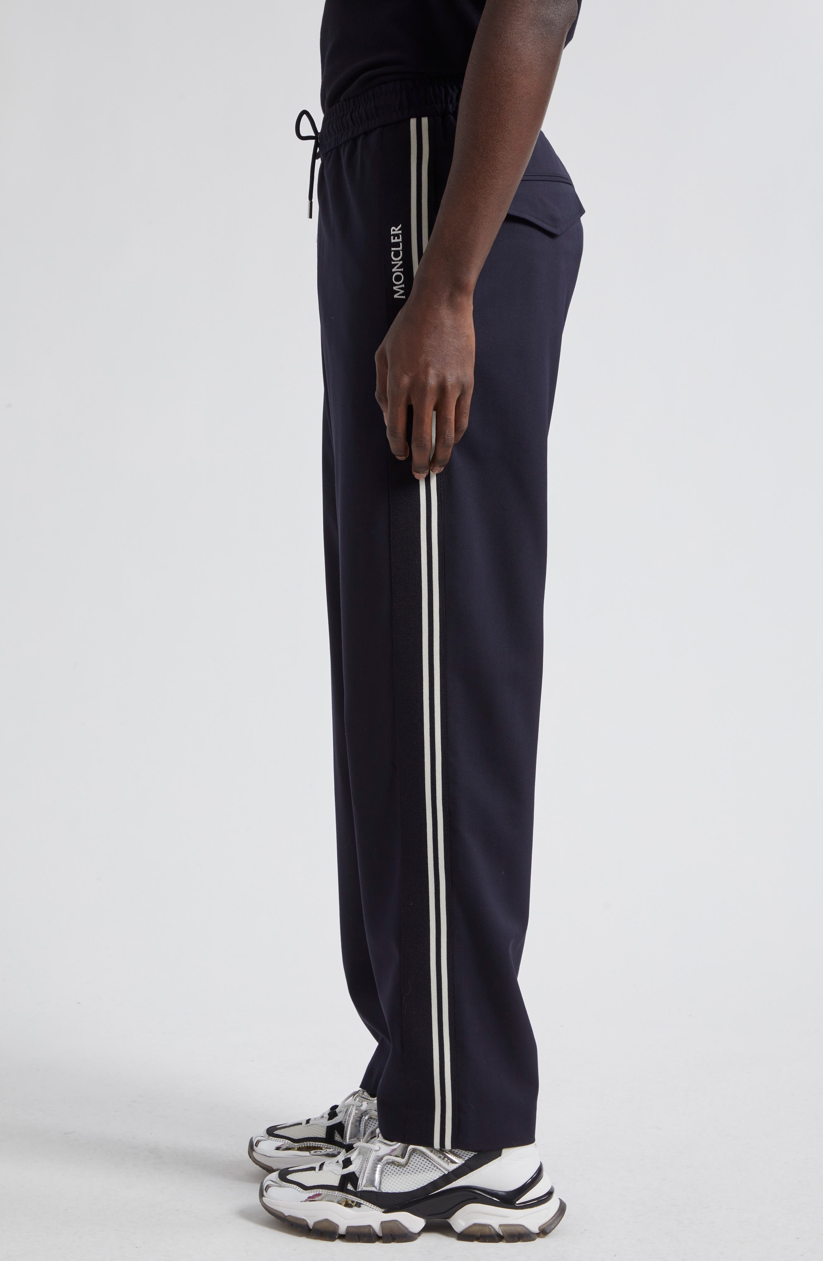 Stretch Gabardine Track Pants - 4