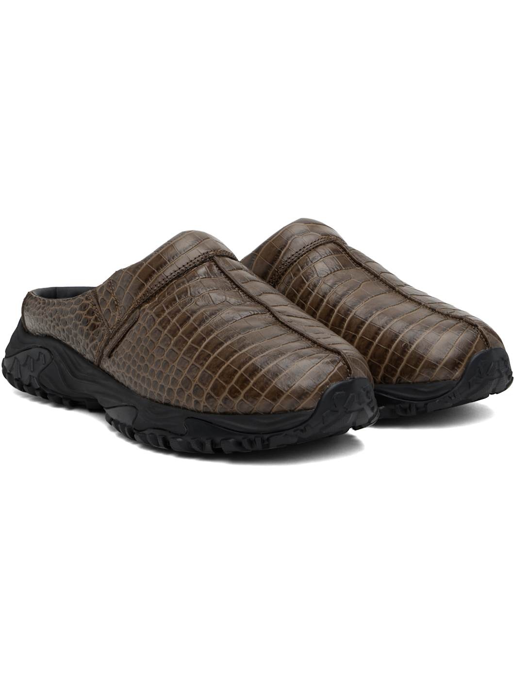 Brown Clarks Edition Clog Slip-on Loafers - 5
