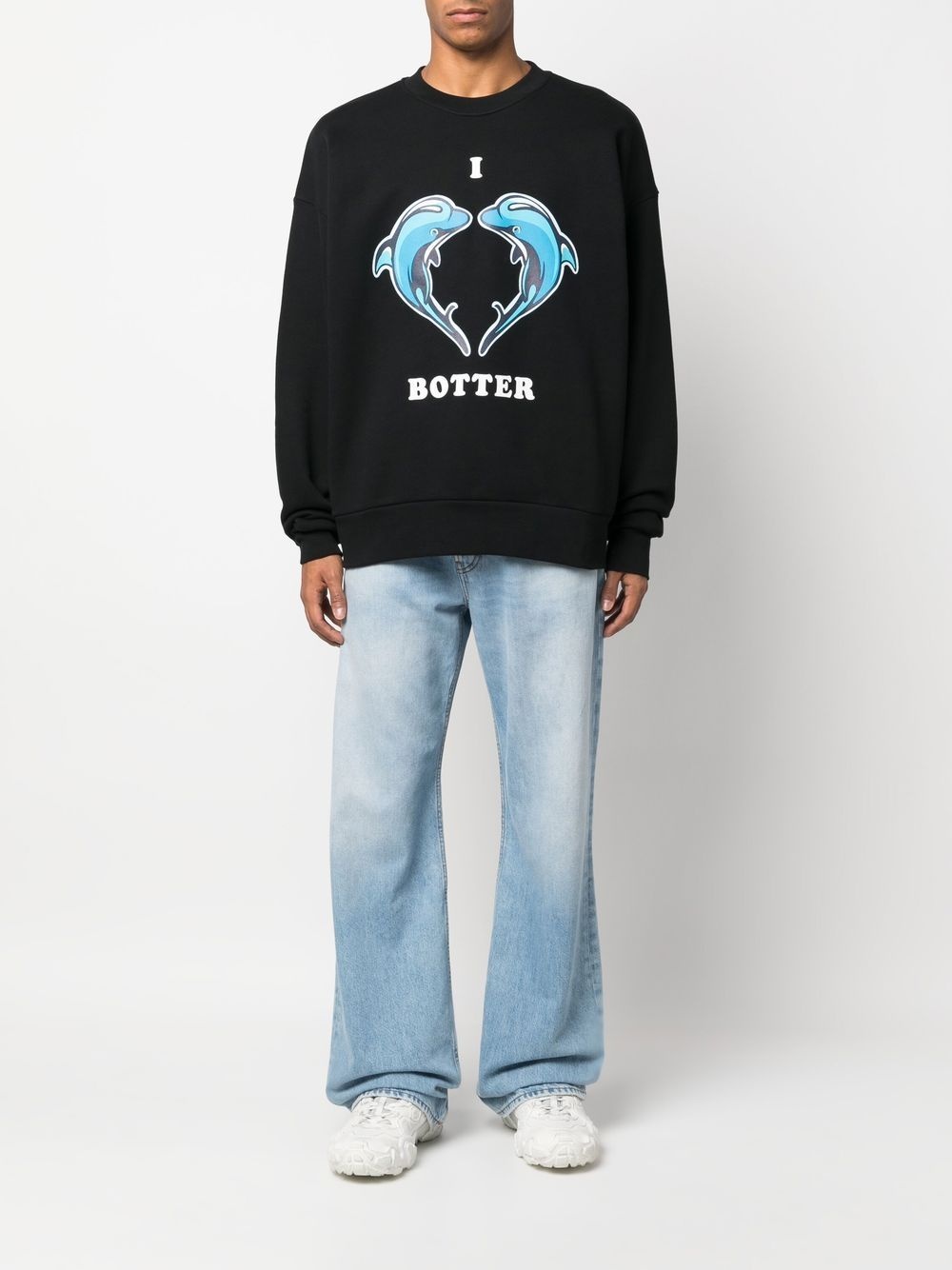 graphic-print crew neck sweatshirt - 2