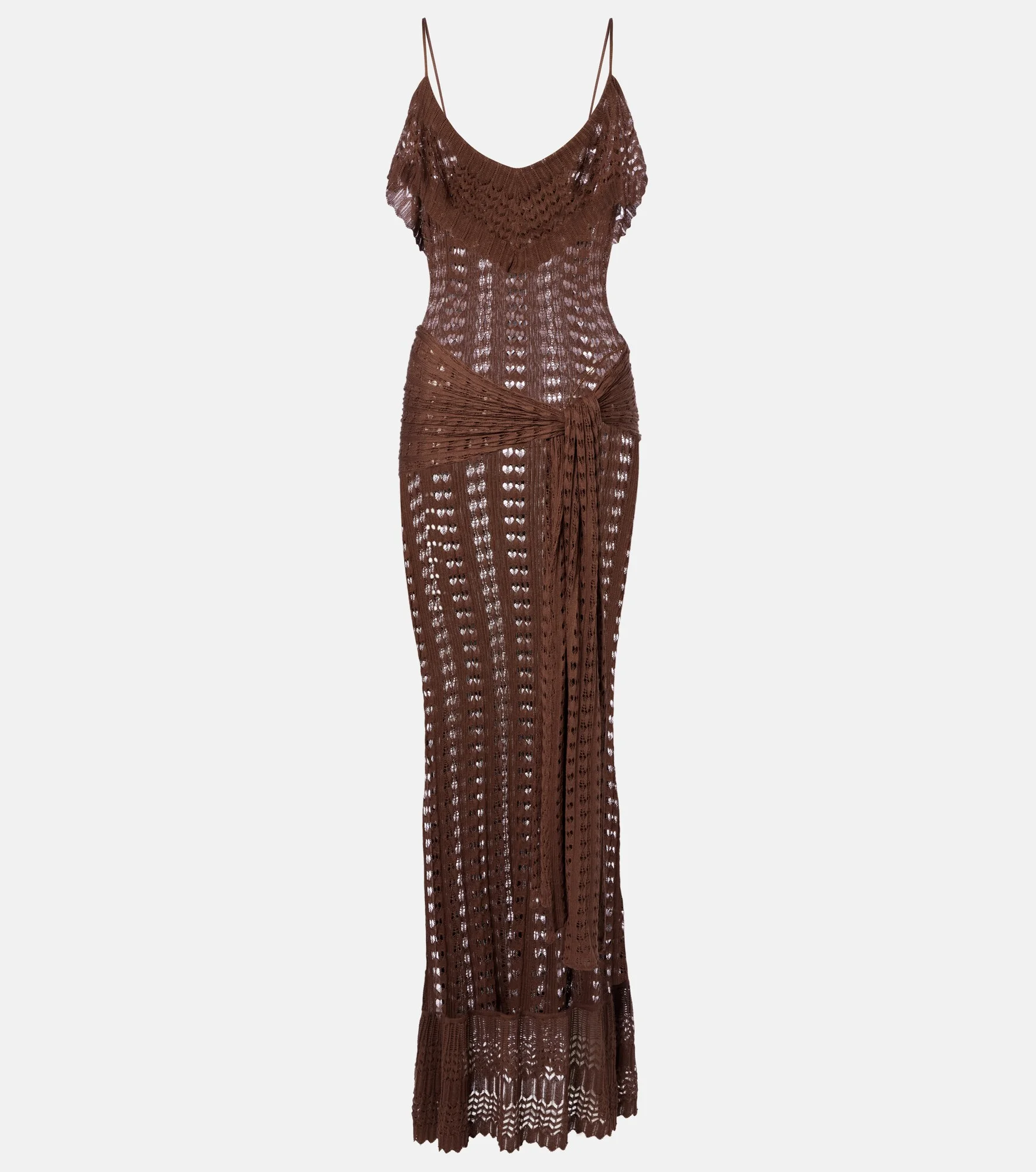 Ruffled pointelle maxi dress - 1