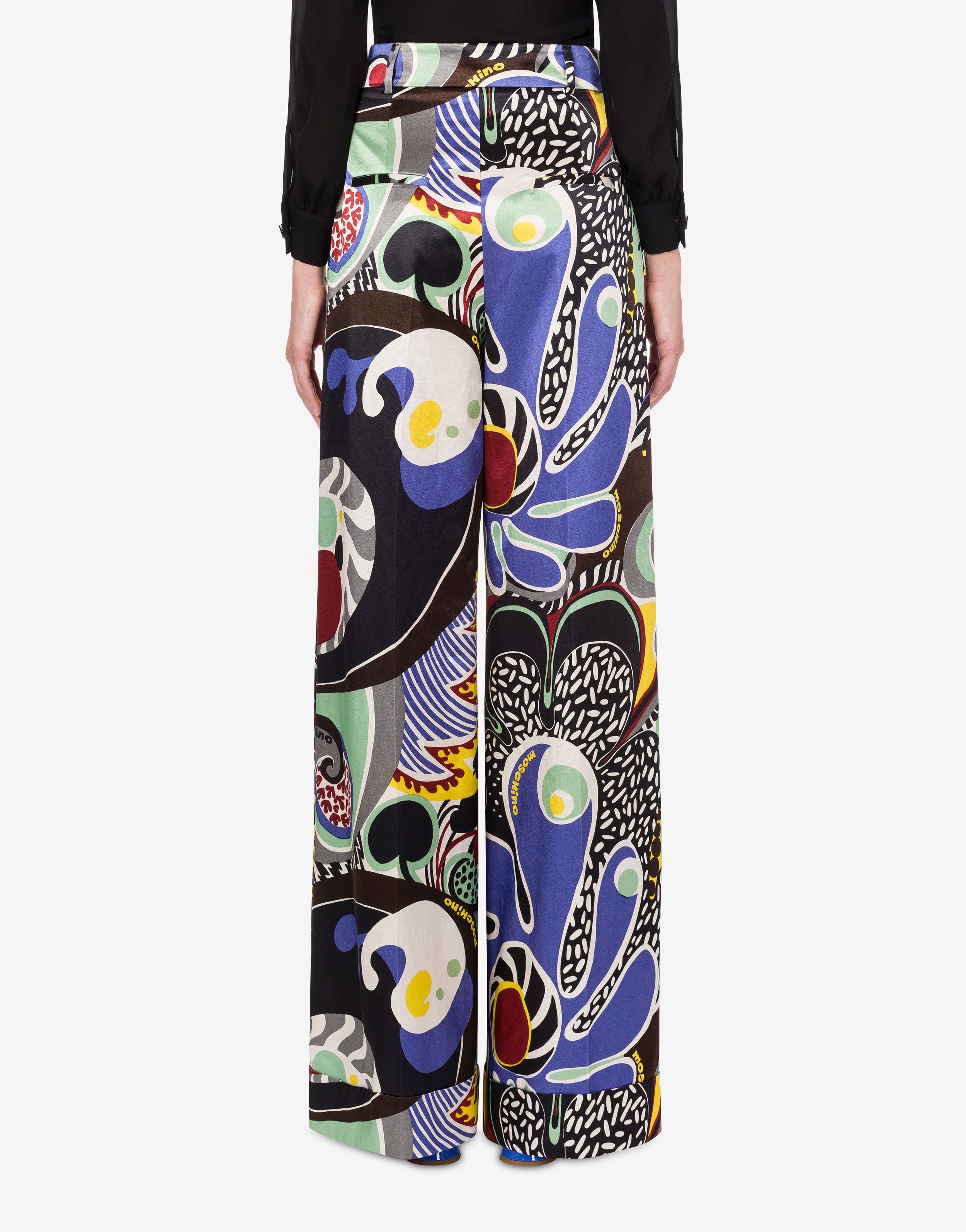 PSYCHEDELIC PRINT PALAZZO TROUSERS - 3