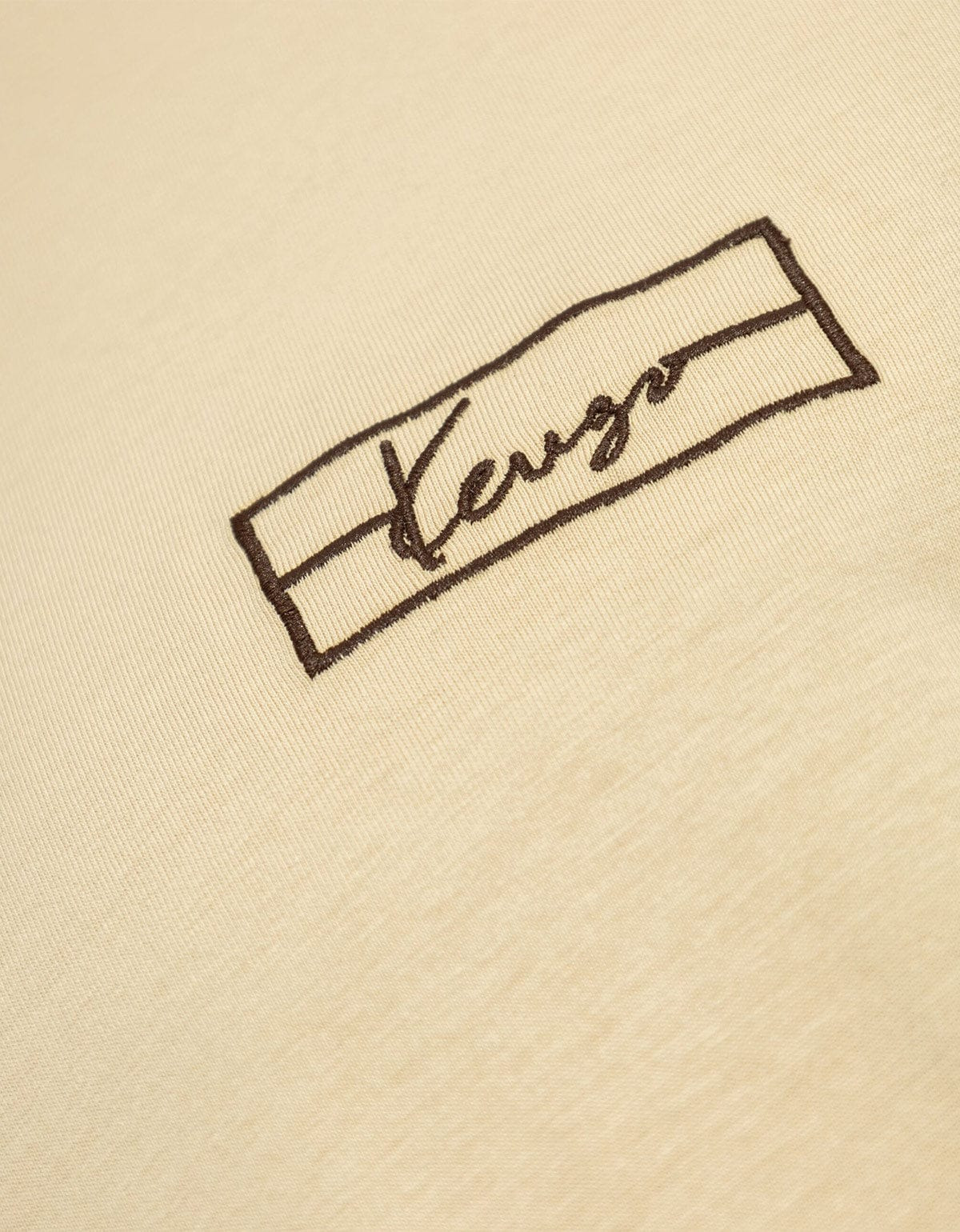 Kenzo Weave Beige Logo Embroidered T-Shirt - 7