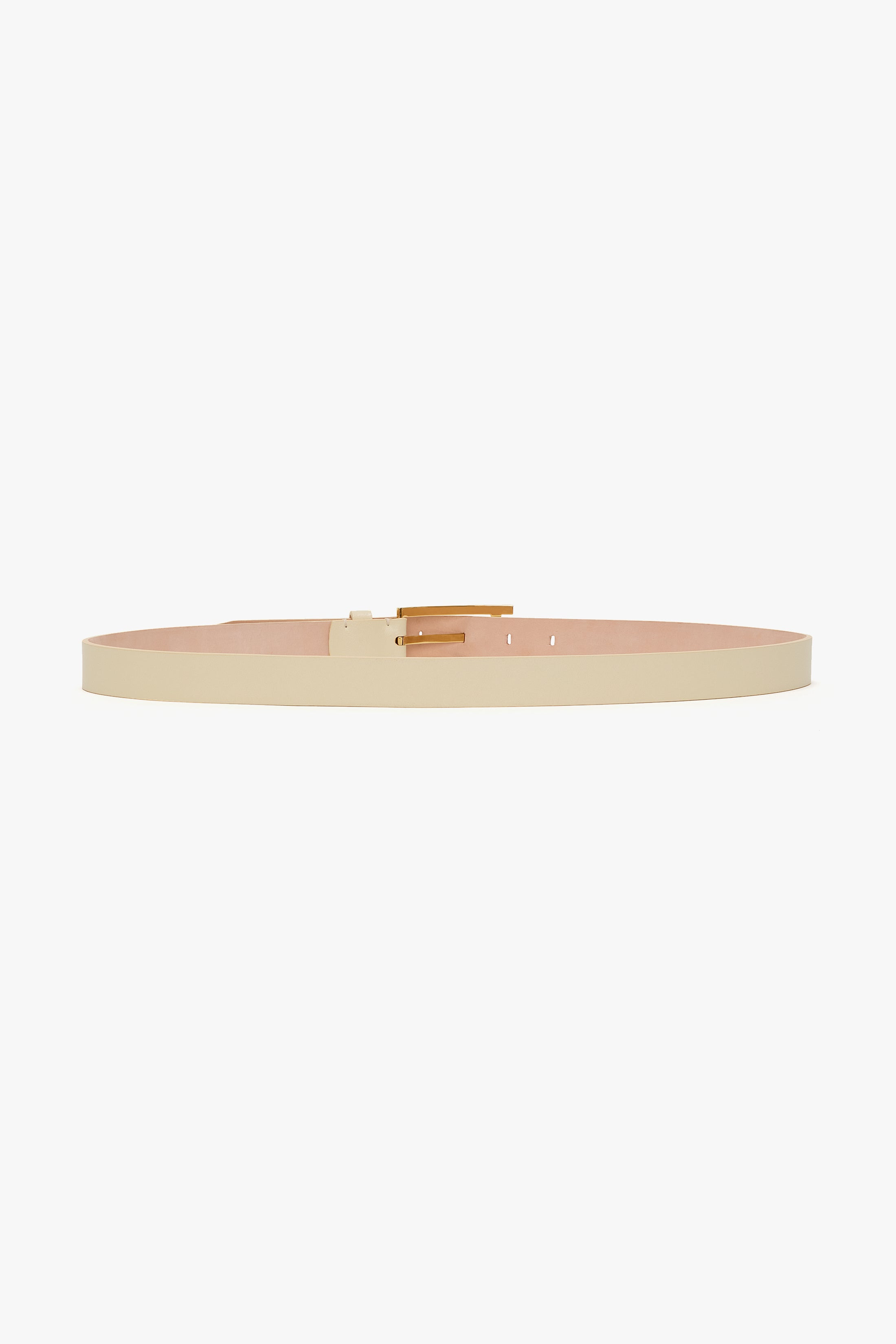 Pin-Buckle Belt In Ivory Smooth Leather - 2