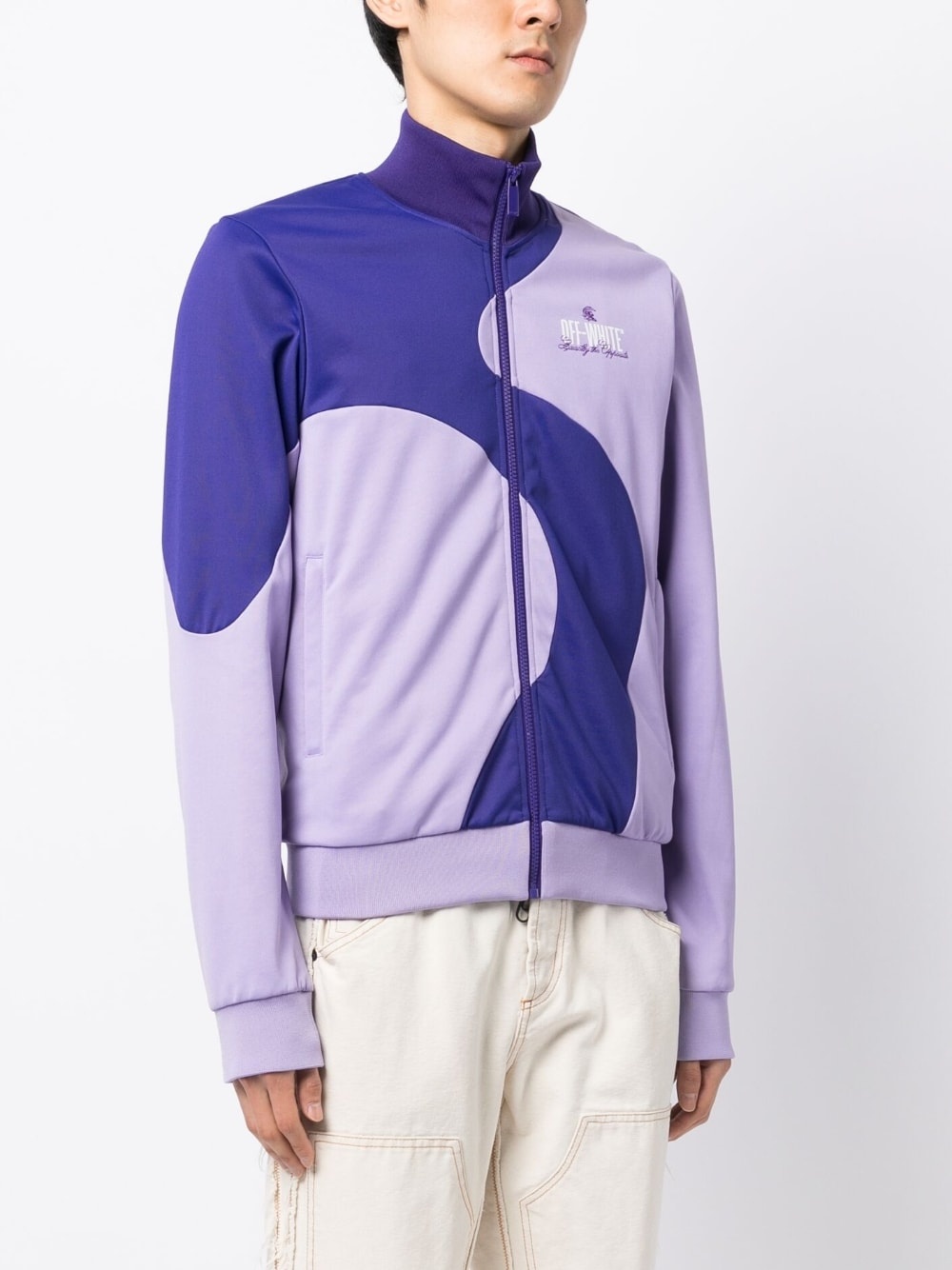colour-block track jacket - 3