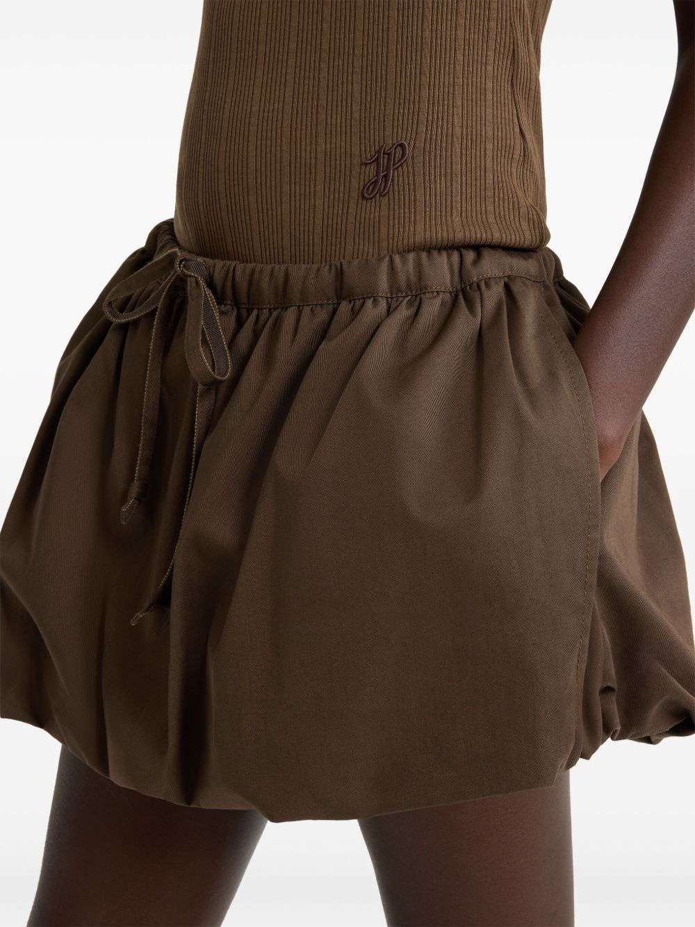 Puffy gabardine mini skirt - 4