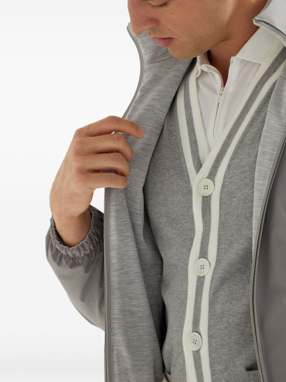 Silk blend blouson jacket - 3
