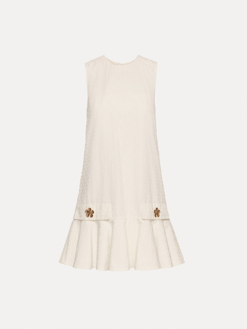 OSCAR CHAIN-LINK COTTON POPLIN DRESS 1