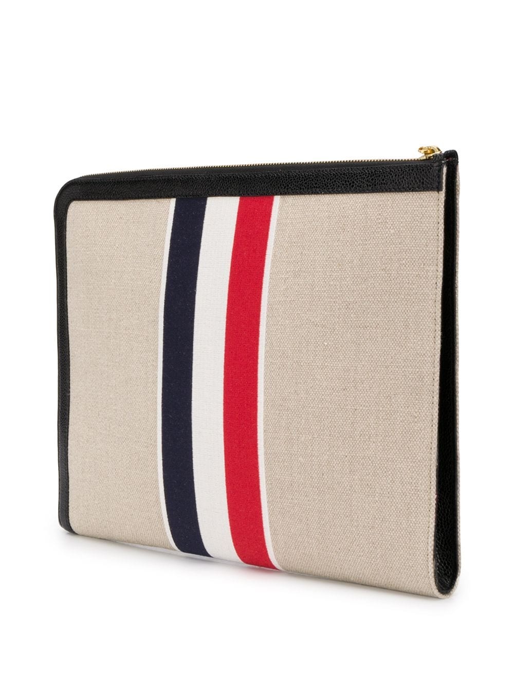 military canvas striped gusset folio - 3