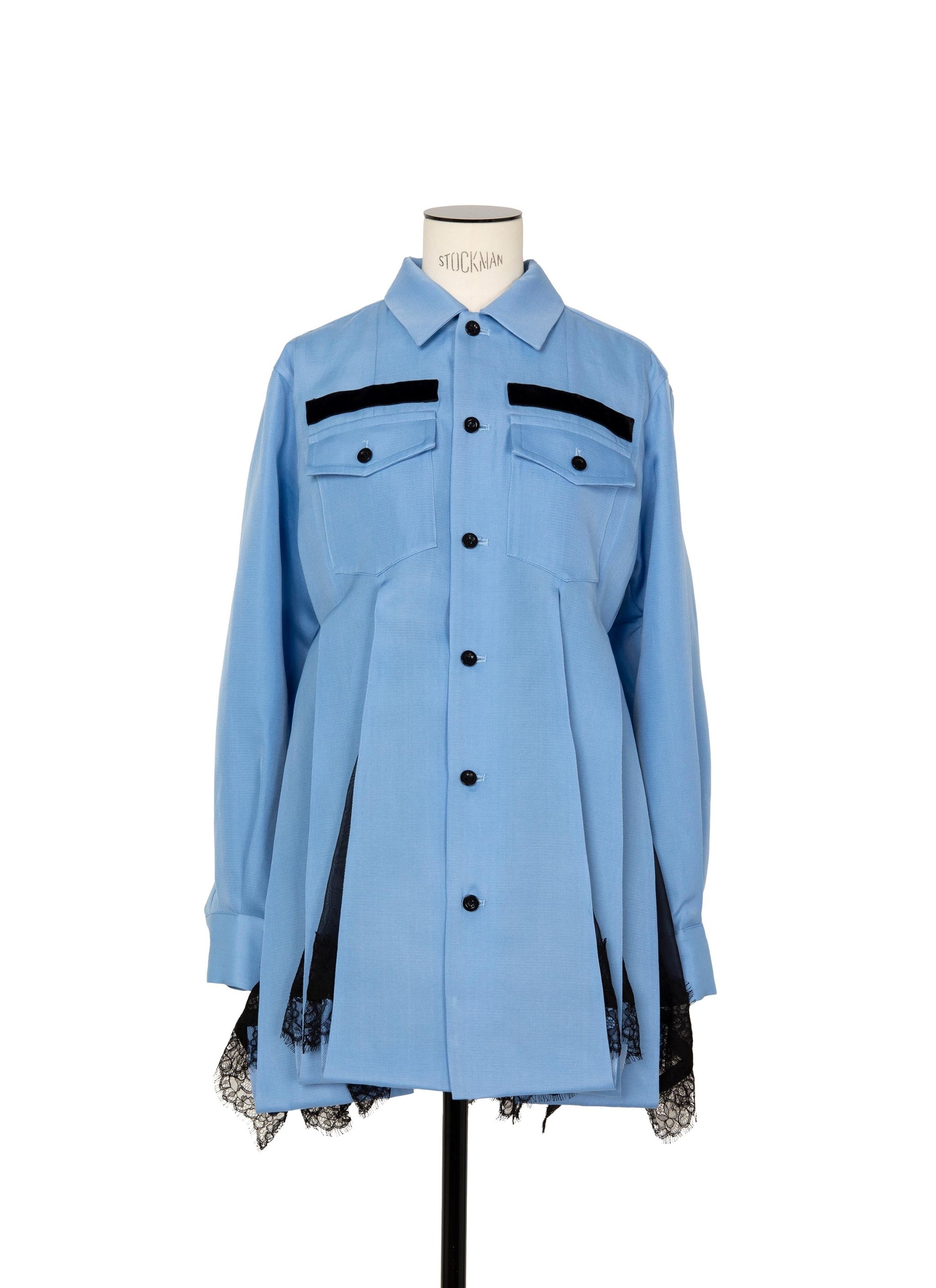 Double-Faced Silk Cotton Shirt Dress - 1