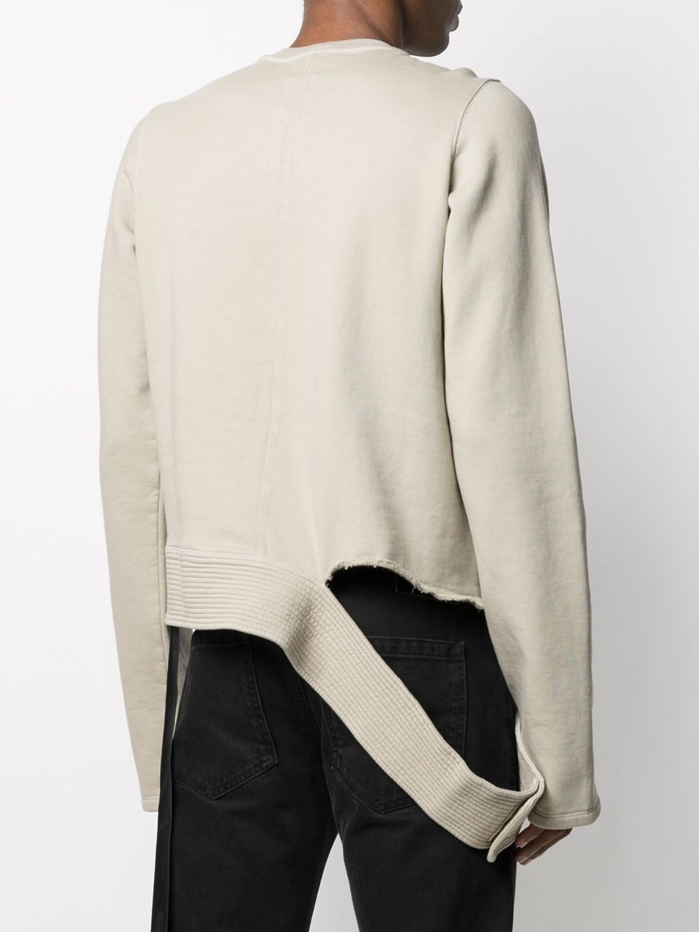 torn-hem long-sleeve sweatshirt - 4