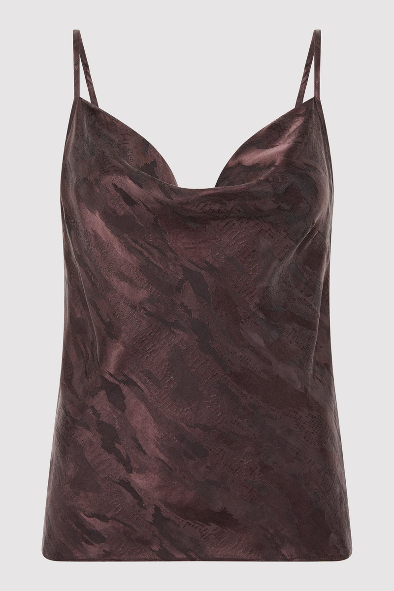 Bias Slip Cami - Chocolate Plum 1