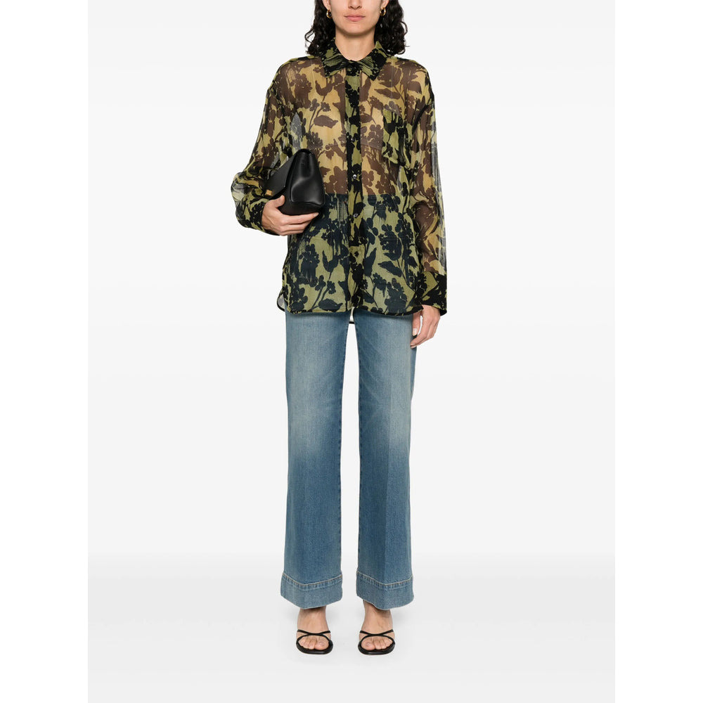 Victoria Beckham Blue Denim - Wide-Leg Jeans Women - 2