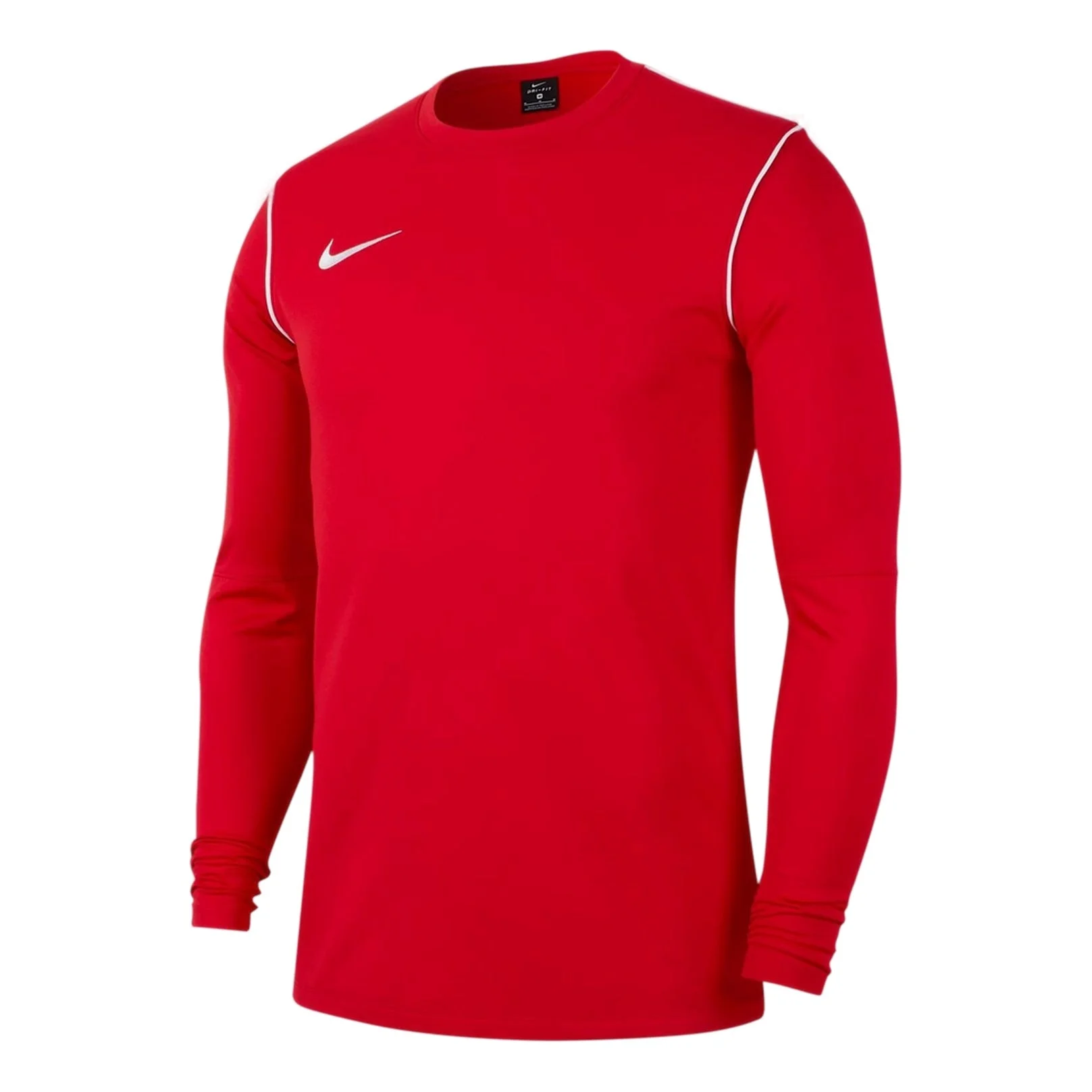 Men's Nike Logo Embroidered Round Neck Pullover Long Sleeves Red T-Shirt BV6875-657 - 1