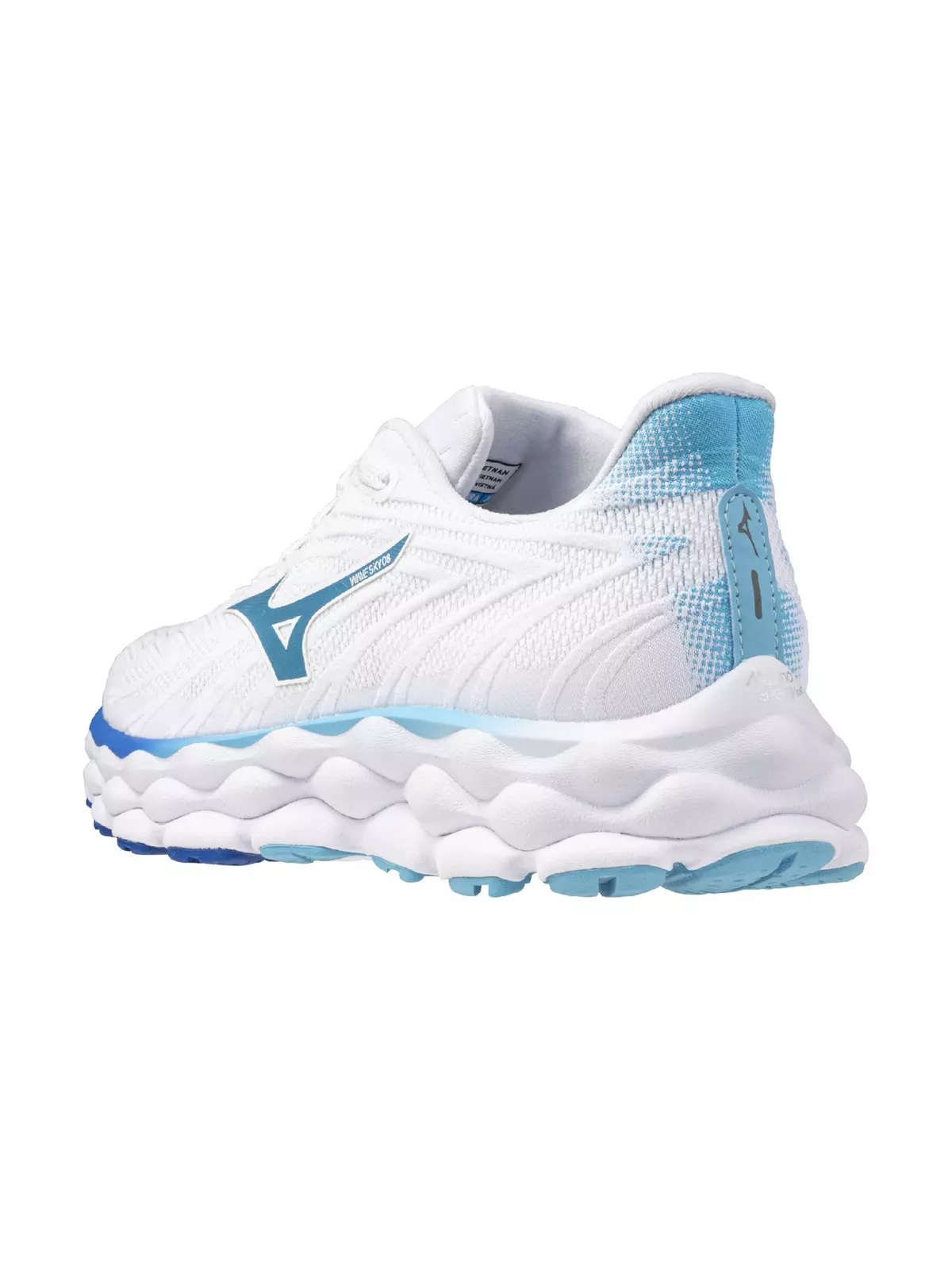 Wave Sky 8 "White/Moroccan Blue" Women's Running Shoe - 4