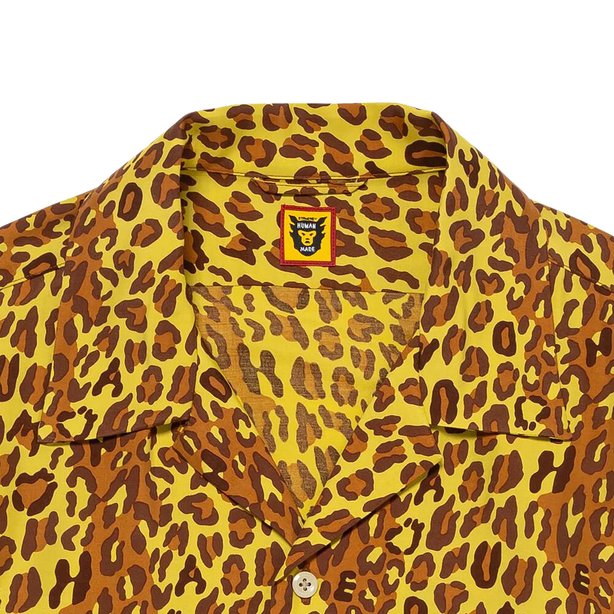 Human Made Leopard Aloha Shirt 'Yellow' - 3