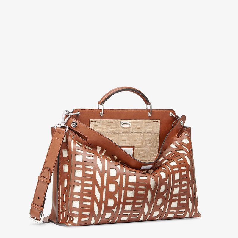 FENDI  Brown leather bag outlook