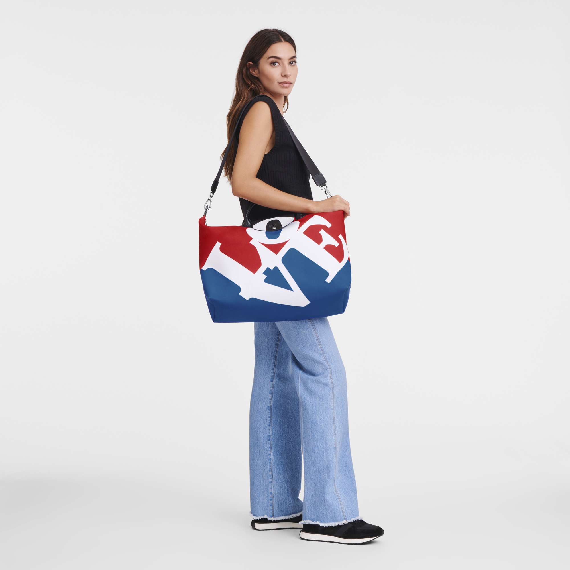 Longchamp x Robert Indiana Travel bag White - Canvas - 2